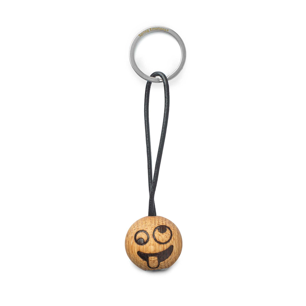 Llavero emoticono tonto – Roble | Spring Copenhagen