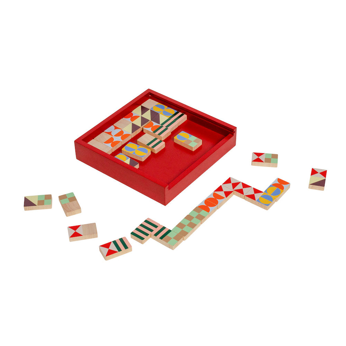 GEO PATTERN DOMINOES | 28 wooden pieces | Panisa Khunprasert | MoMA