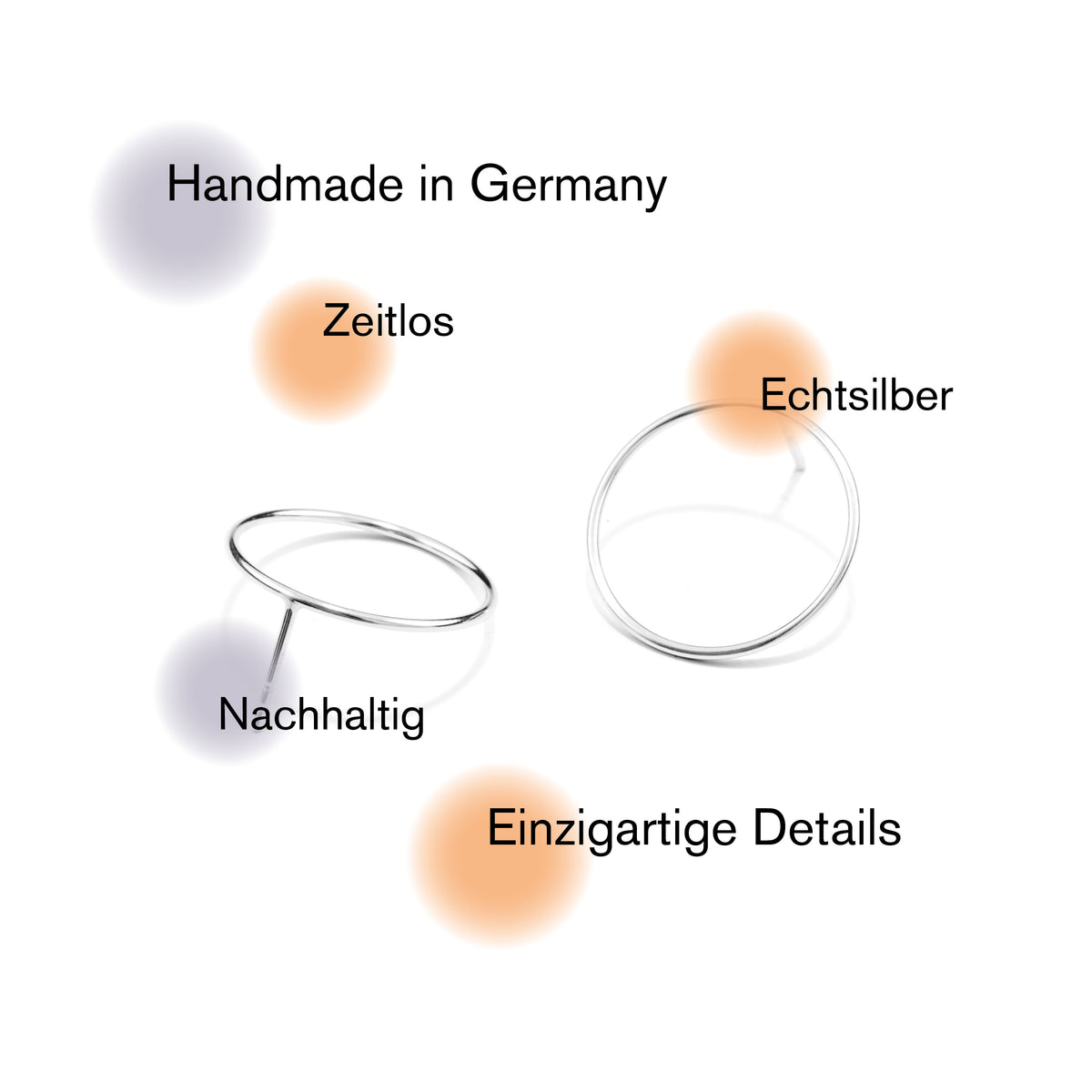SPIRALE | CLOUS D'OREILLES en argent sterling 925 mat | D=10mm | Jonathan Radetz