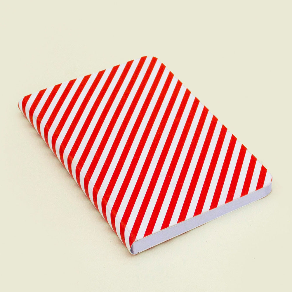 BARBER NOTES - Notizbuch rot & weiss gestreift | Octàgon Design
