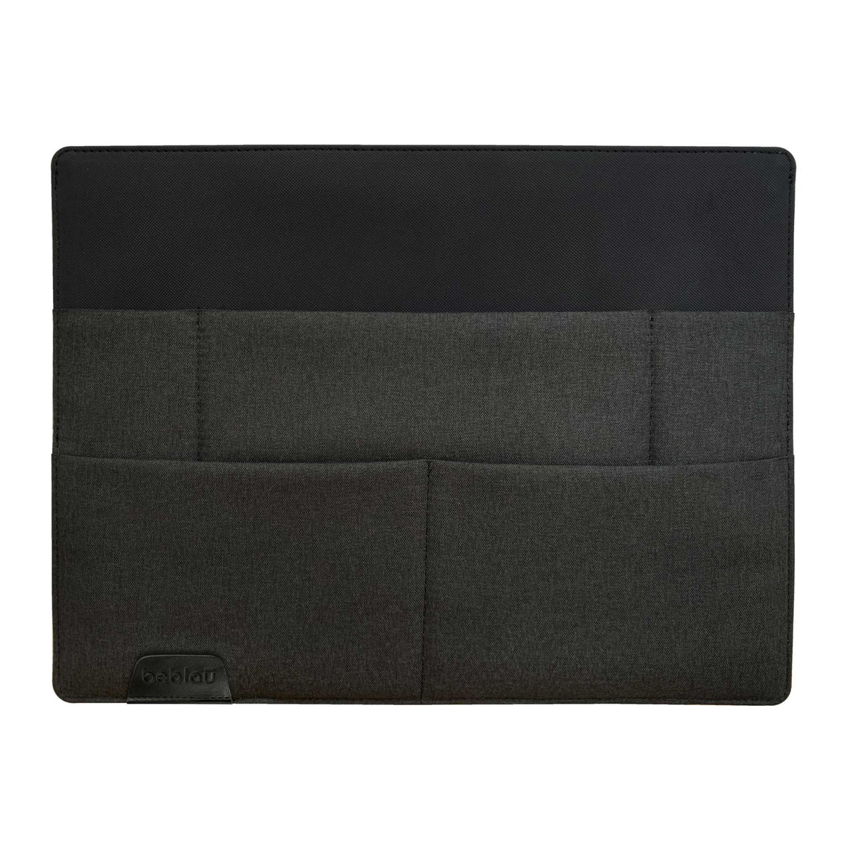 MANCHE DEBOUT | ORGANISATEUR de bureau avec pochette pour ordinateur portable et tablette | 13 ou 15" | bleu