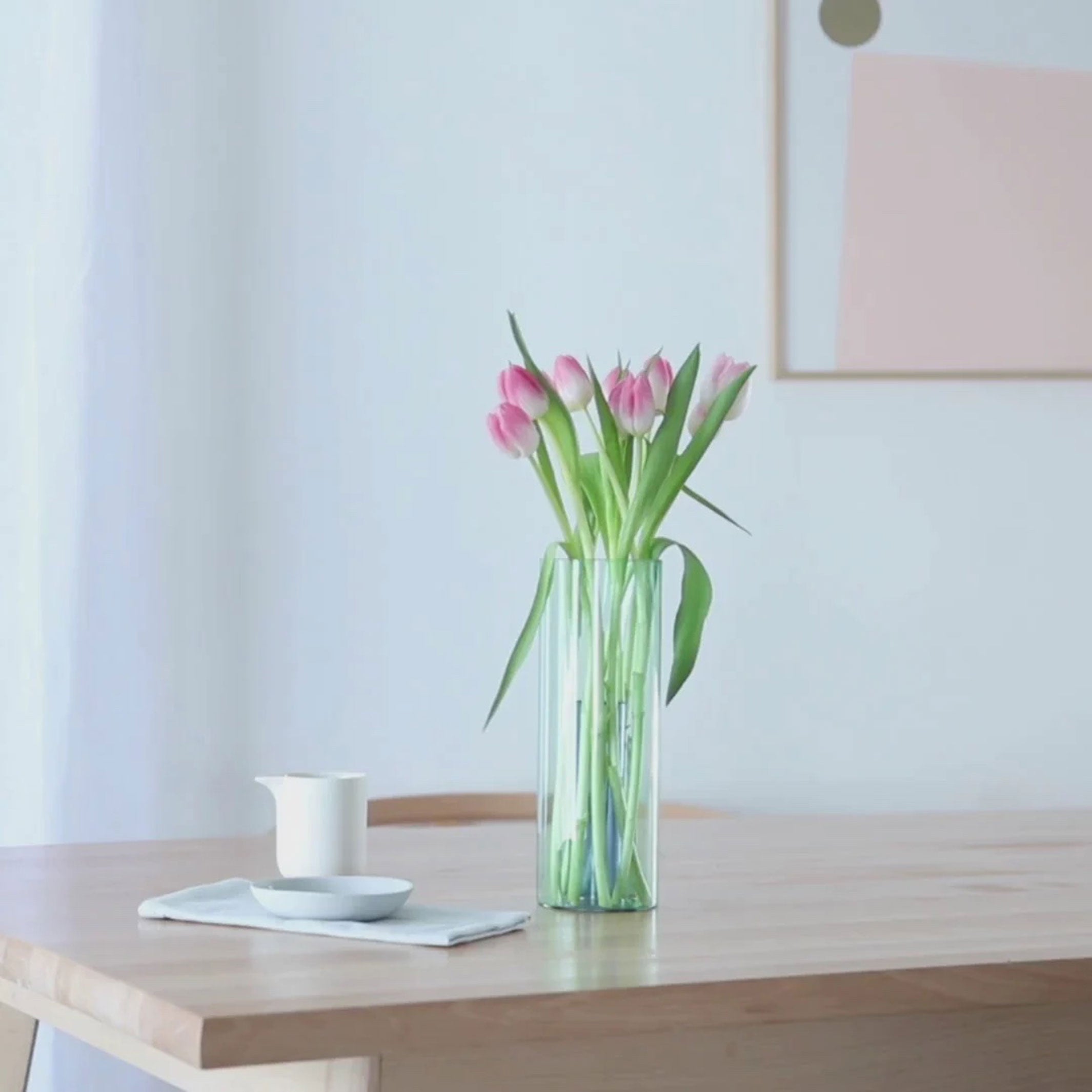 VASE EN VERRE RÉVERSIBLE - VASE en verre - Vert et Bleu | Conception de blocs