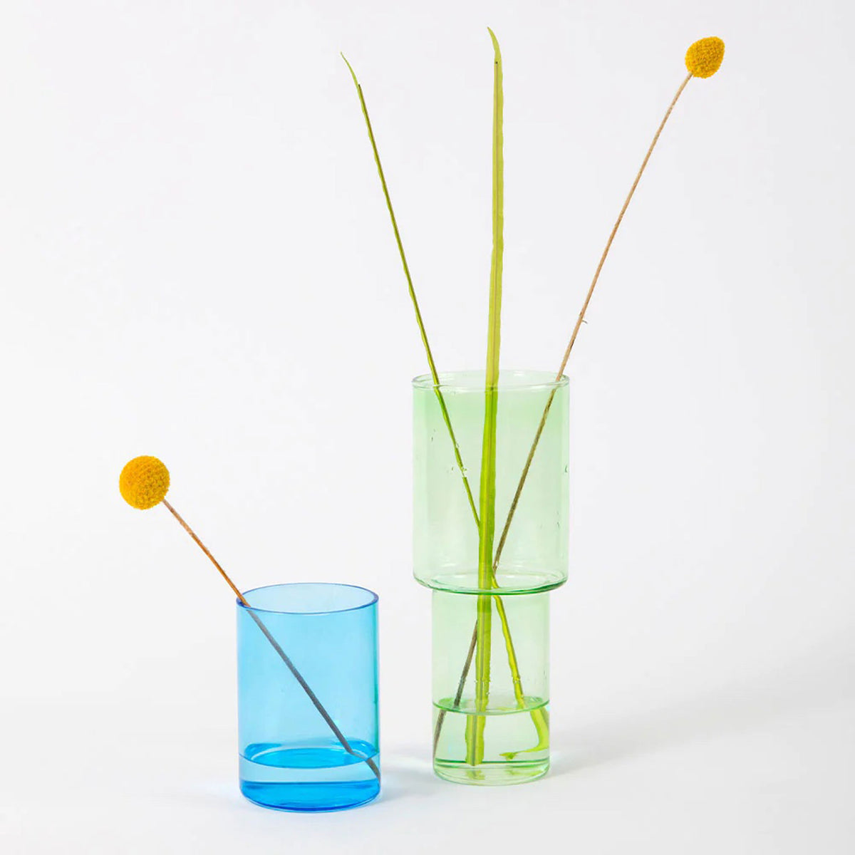 VASE EN VERRE EMPILABLE - VASE en verre empilable - 20x8 cm | Conception de blocs