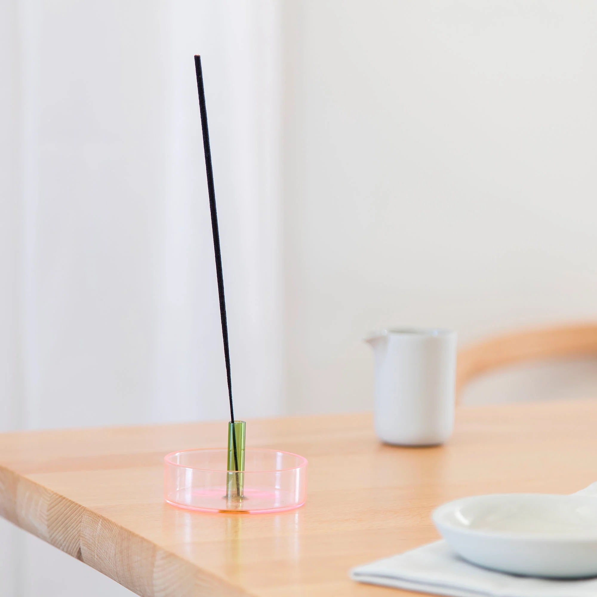 DUO TONE INCENSE - dual color Glass Incense Stick Holder | Block Design