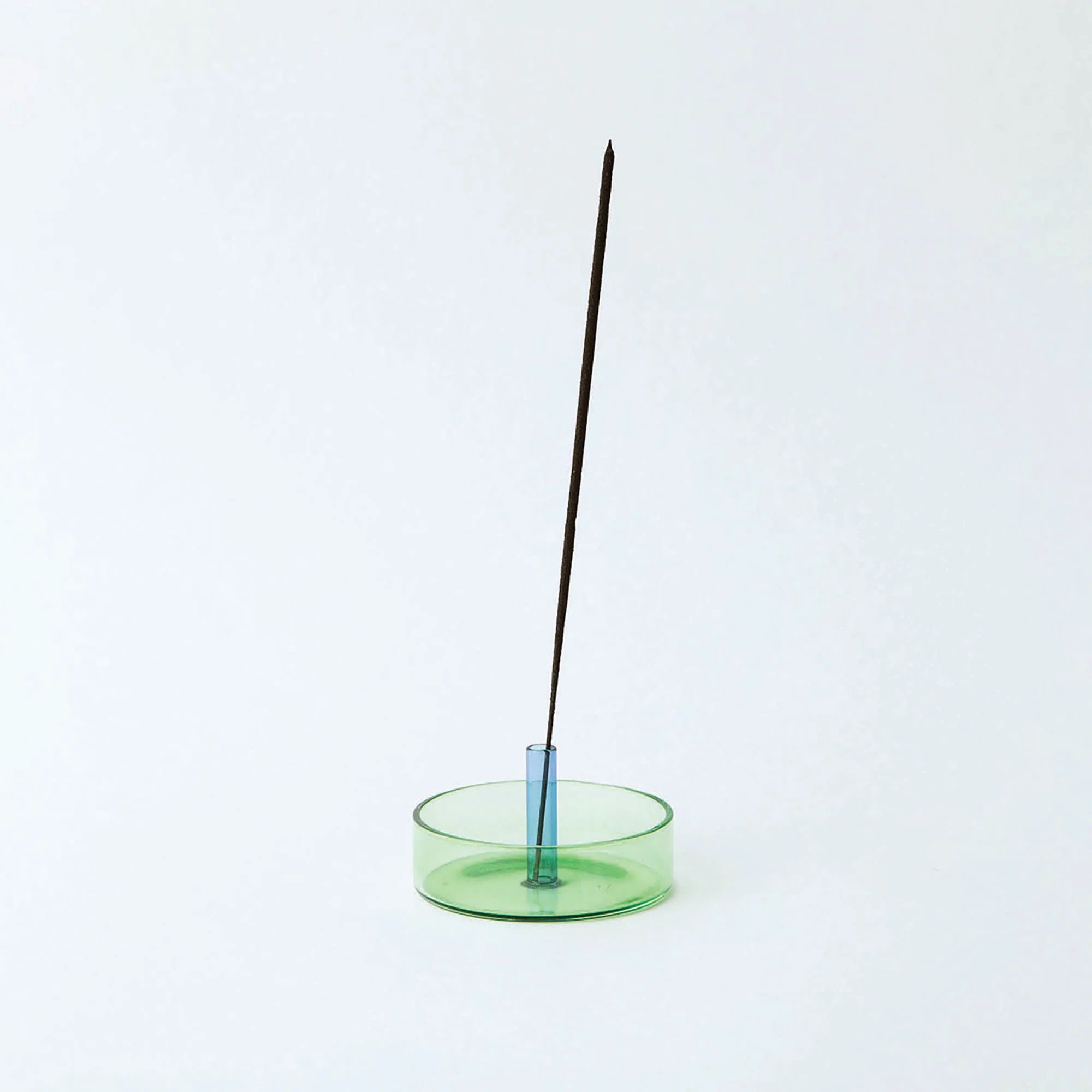 DUO TONE INCENSE - dual color Glass Incense Stick Holder | Block Design