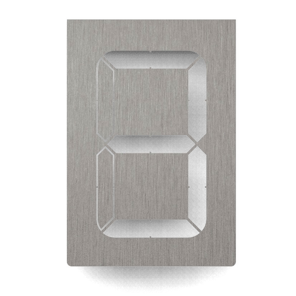 House Number "Digital 8" – Stainless Steel | Peppermint Products