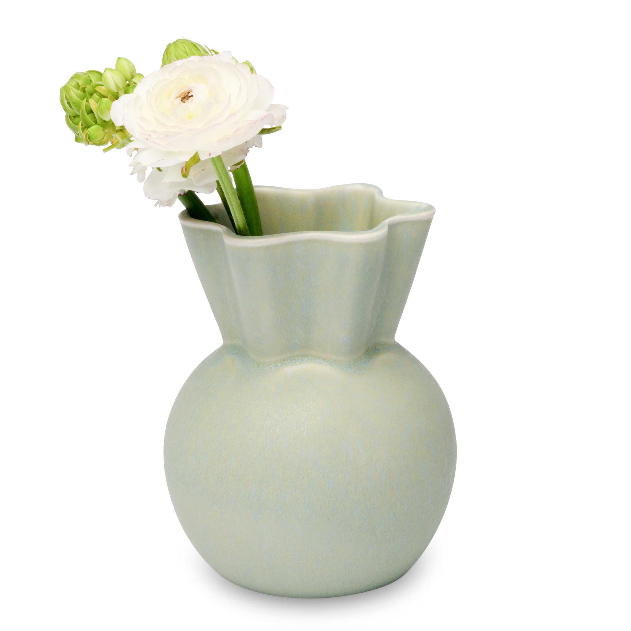SVUNGEN TOP -  Kleine, hellgrüne Vase - 14 cm hoch | Eva Staehr-Nielsen | Spring Copenhagen