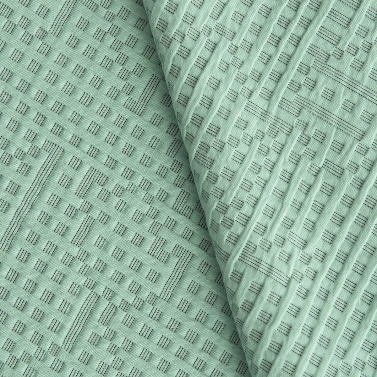 COUVRE-LIT MAPPING | COUVERTURE DE LIT DE JOUR couleur menthe | 235x245 cm | 100% coton | Cristian Zuzunaga
