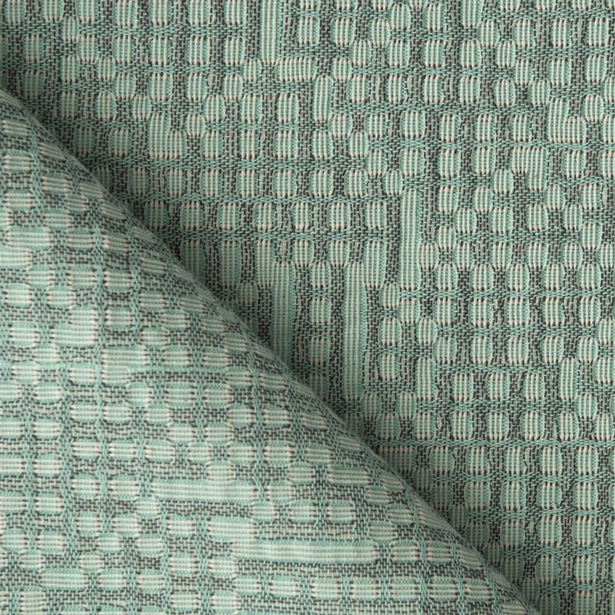 COUVRE-LIT MAPPING | COUVERTURE DE LIT DE JOUR couleur menthe | 235x245 cm | 100% coton | Cristian Zuzunaga