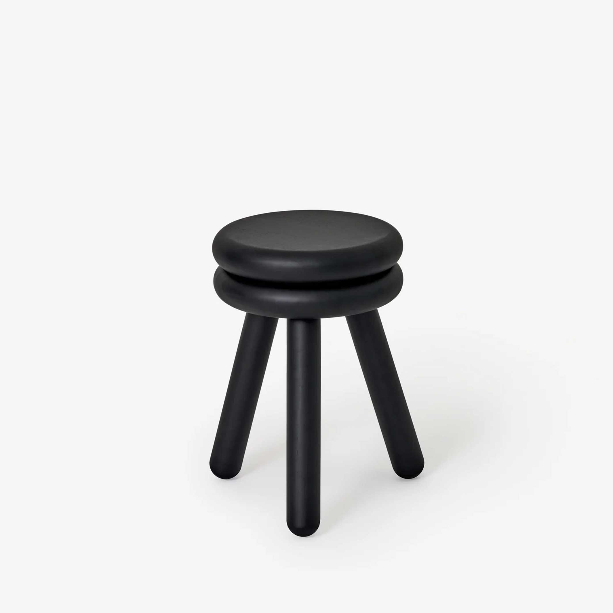 PLUMA STOOL TALL Black | Tall wooden STOOL | Steven Bukowski | Areaware