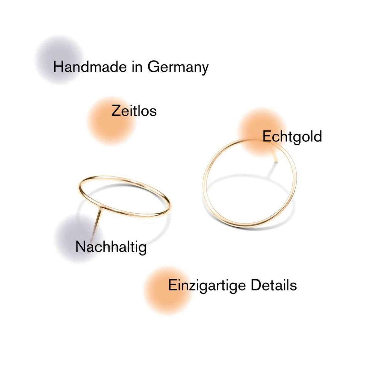 SPIRALE - BOUCLES D'OREILLES en or 14 carats - D=10 mm | Jonathan Radetz