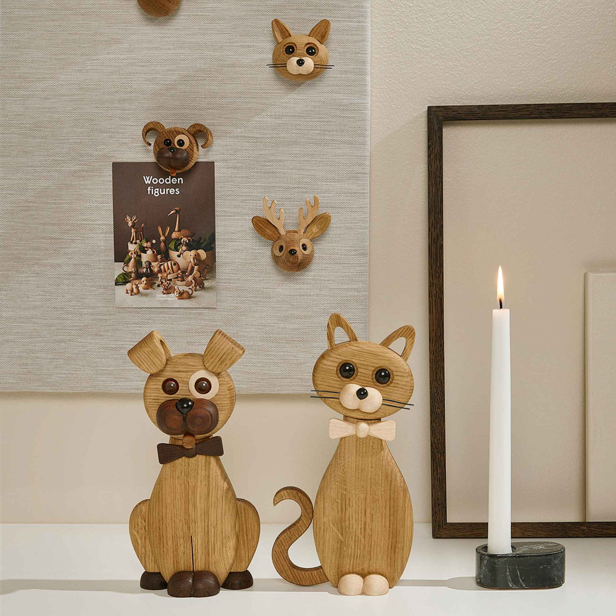 Wooden Dog Ornament Happy – Oak · 22 cm | Spring Copenhagen
