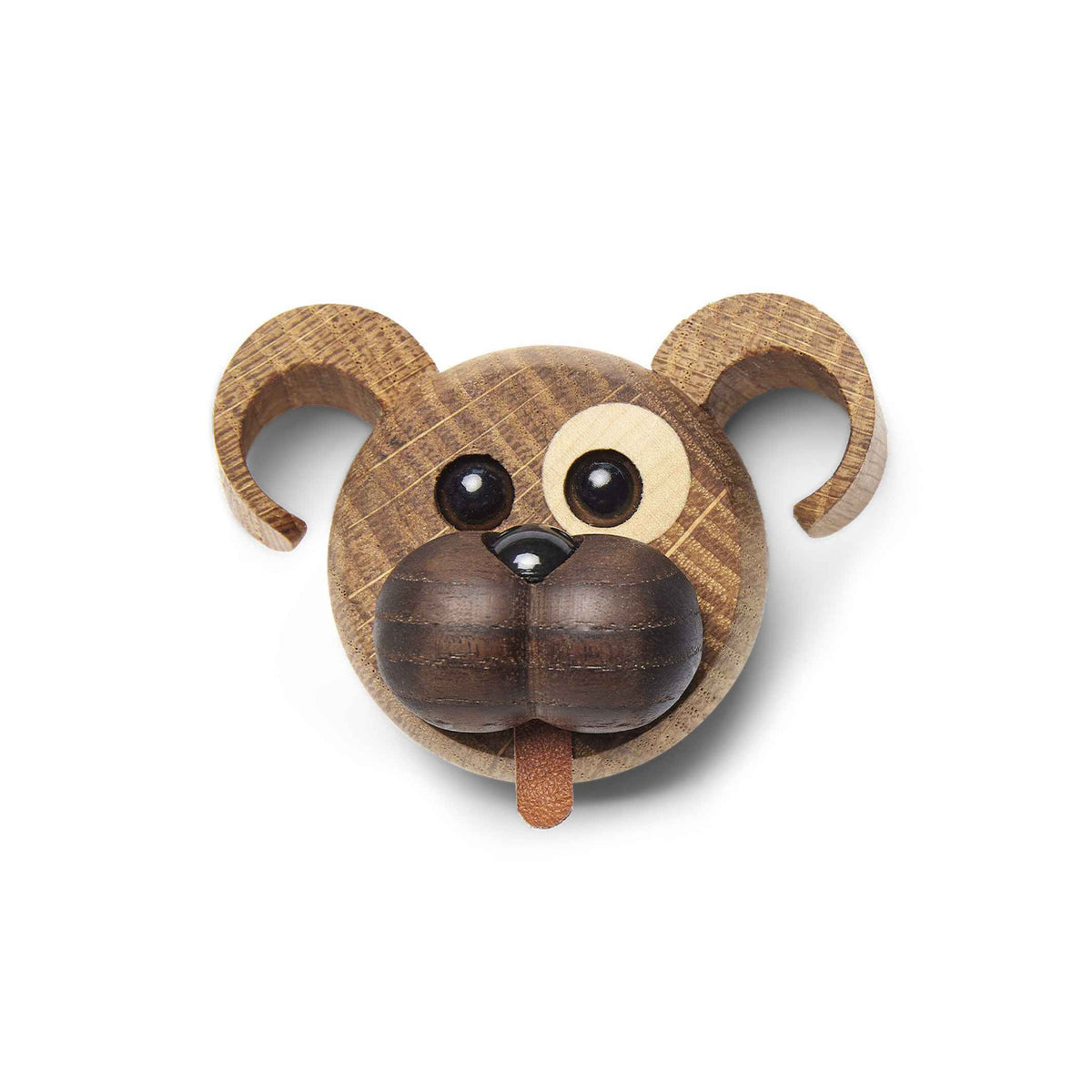 Imán de perro de madera Happy – Roble · 4 cm | Spring Copenhagen
