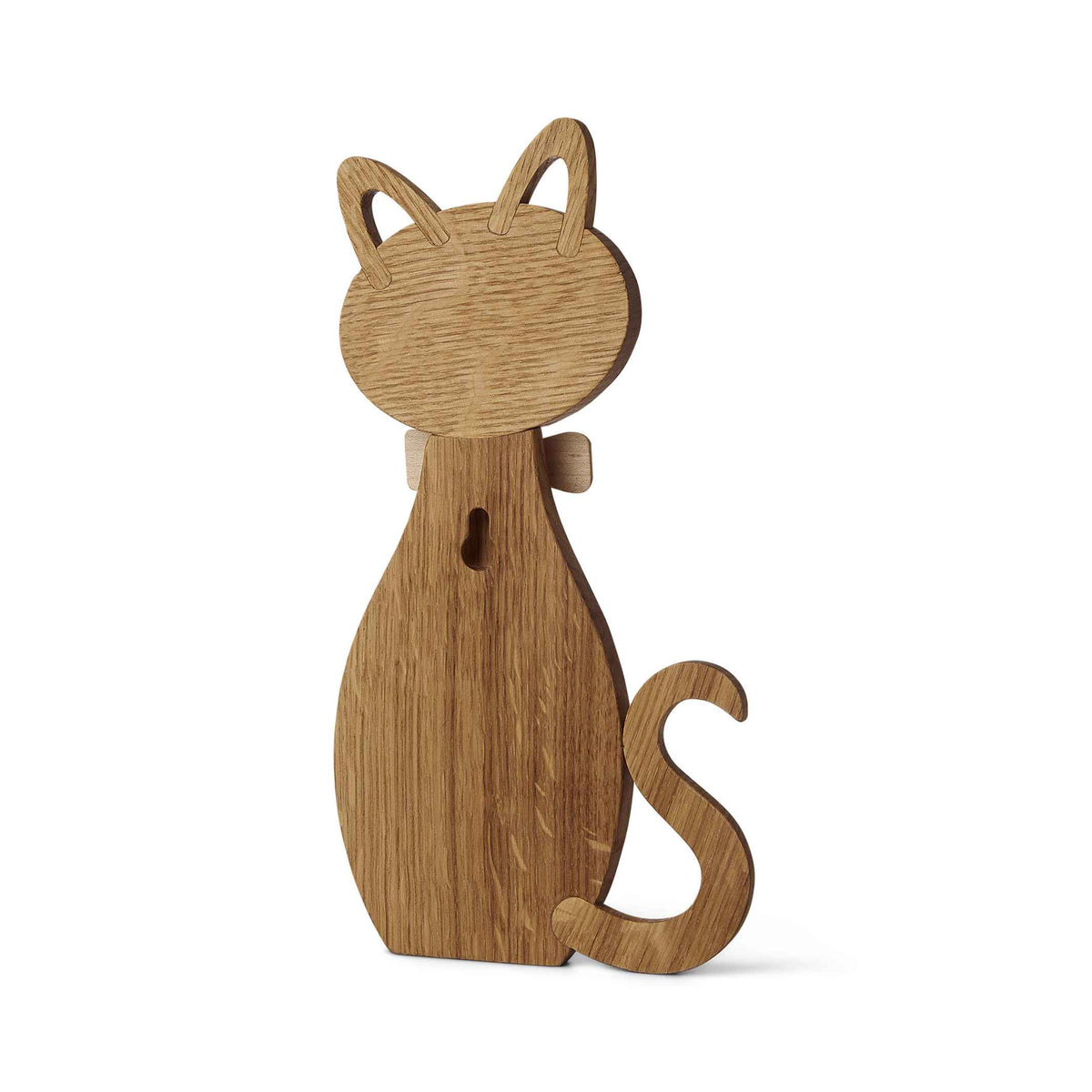 Wooden Cat Ornament Lucky – Oak · 24 cm | Spring Copenhagen
