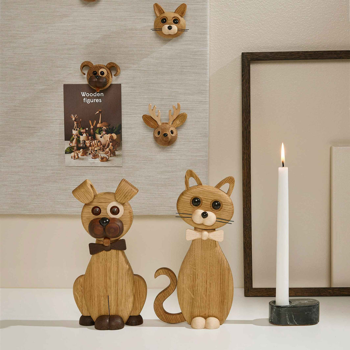 Wooden Cat Ornament Lucky – Oak · 24 cm | Spring Copenhagen