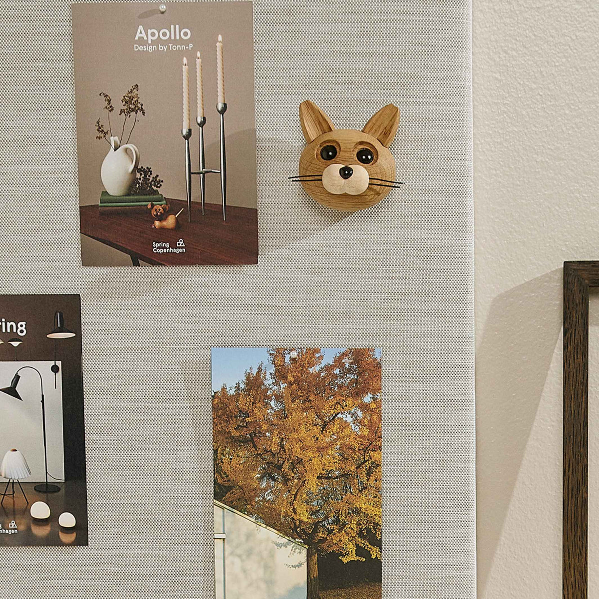 Imán de gato de madera Lucky – Roble · 4 cm | Spring Copenhagen
