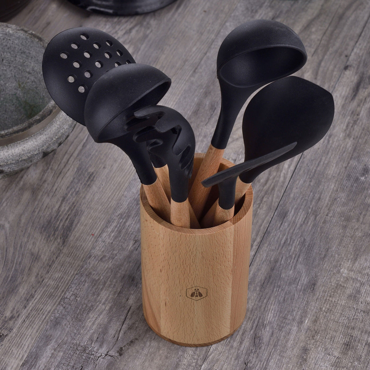 Ensemble d'ustensiles de cuisine avec récipient - Black Edition Ensemble de 6 pièces | Laguiole