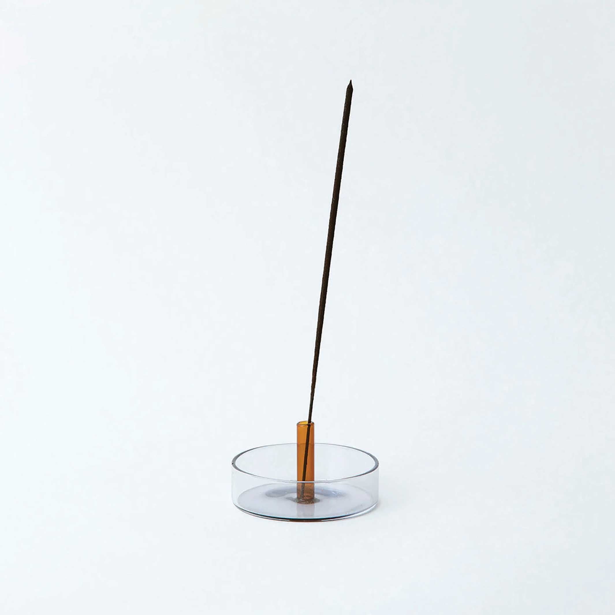 DUO TONE INCENSE - dual color Glass Incense Stick Holder | Block Design