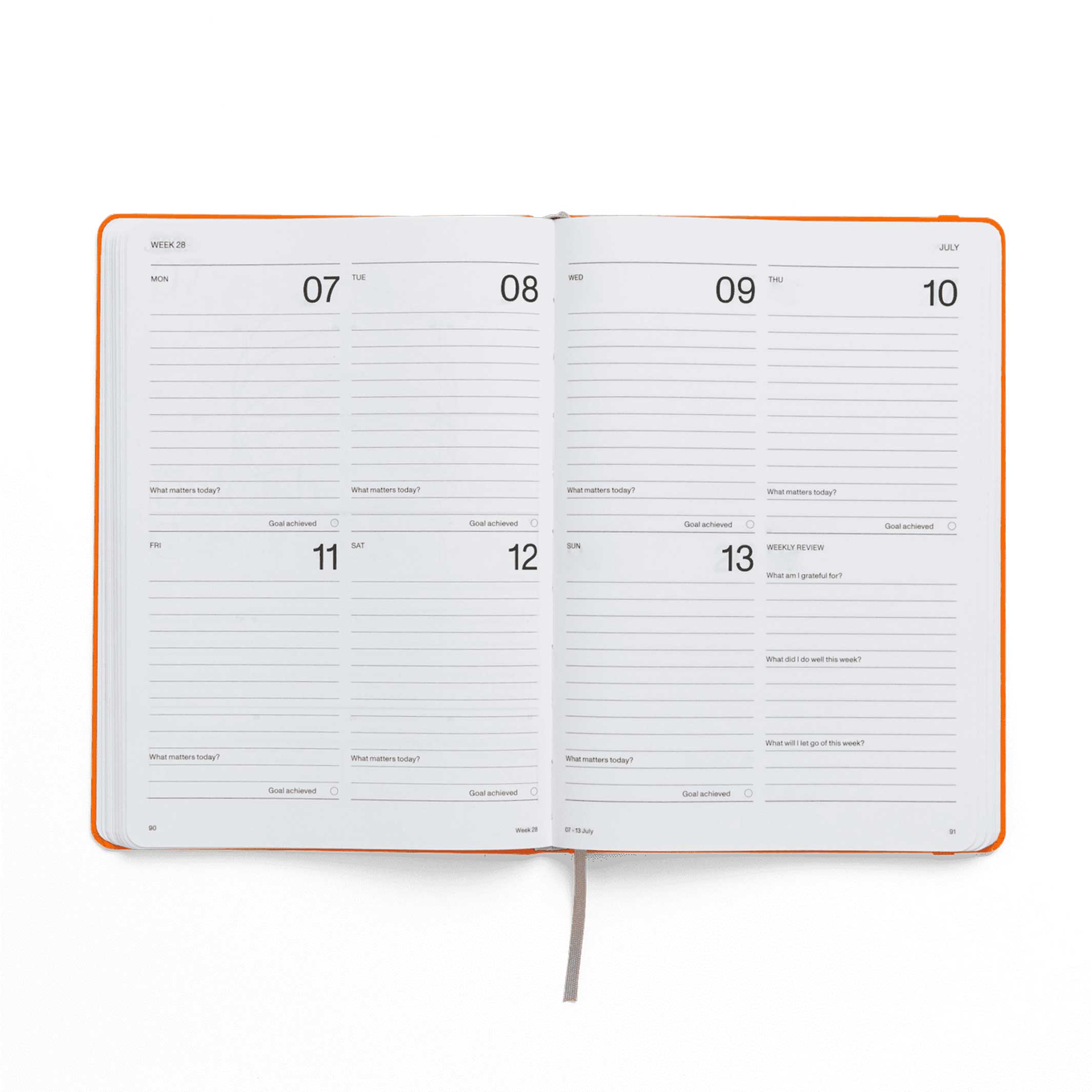 WEEKLY PLANNER 2025 -  Persimmon Hardcover A5 | Karst Stone Paper