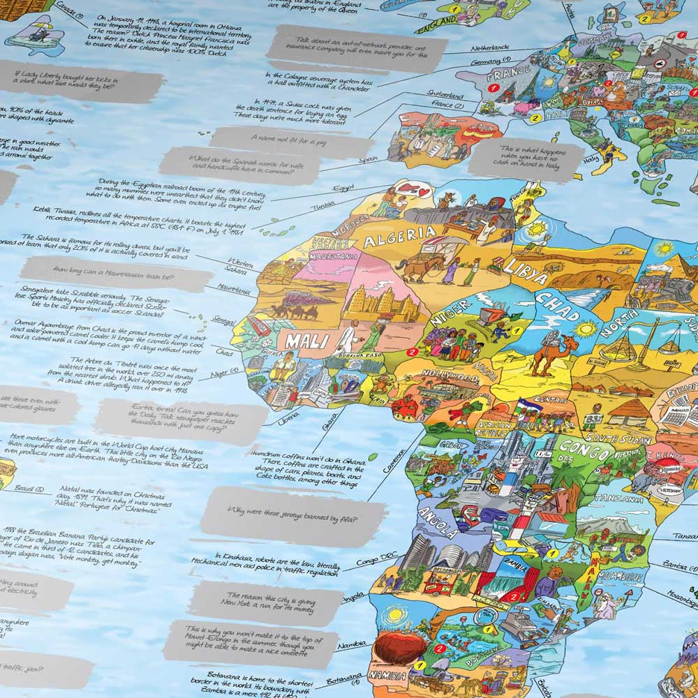 WTFact Map | FACTS Scratch WORLDMAP | Awesome Maps