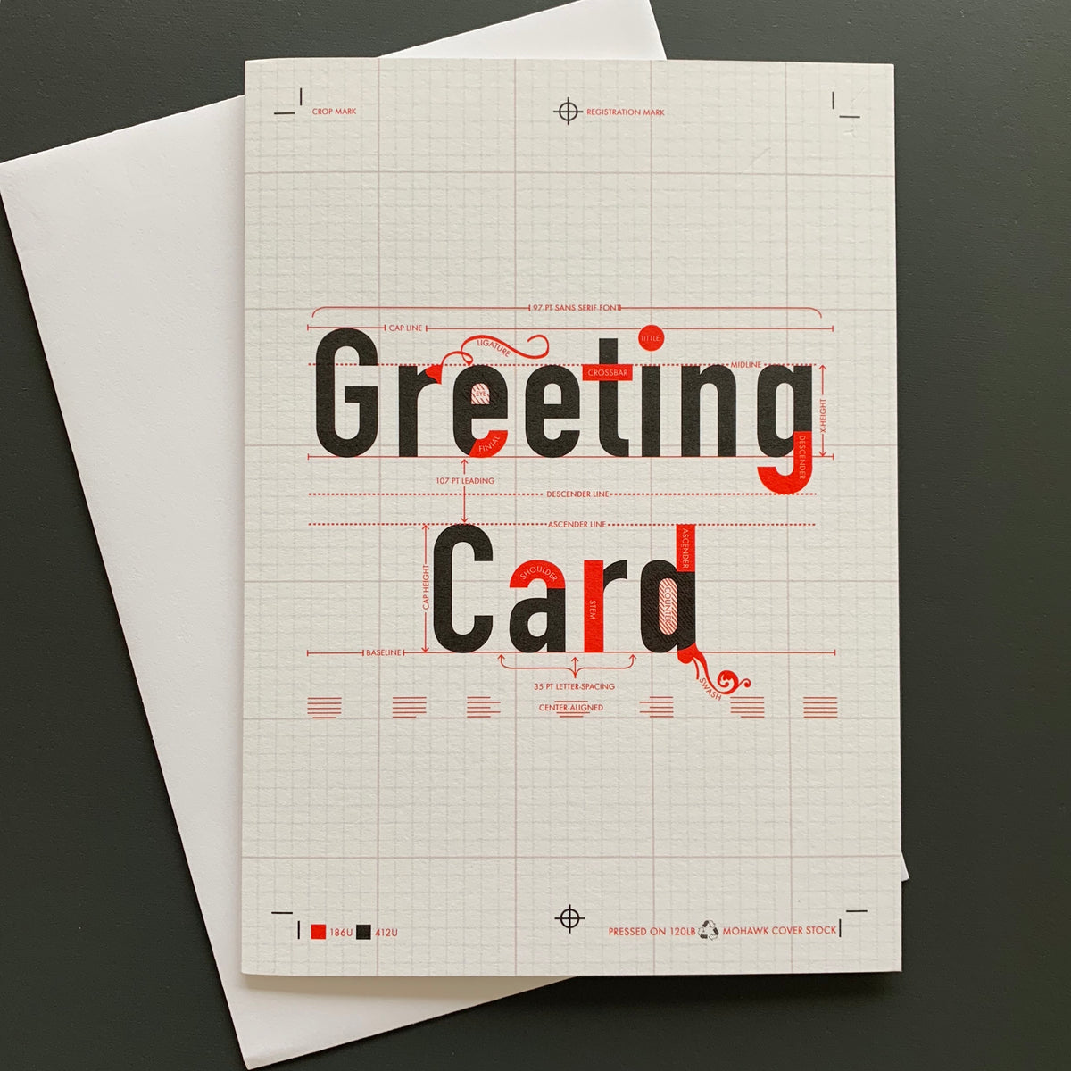 TYPOGRAPHICAL GREETING CARD | Pop Chart LAB