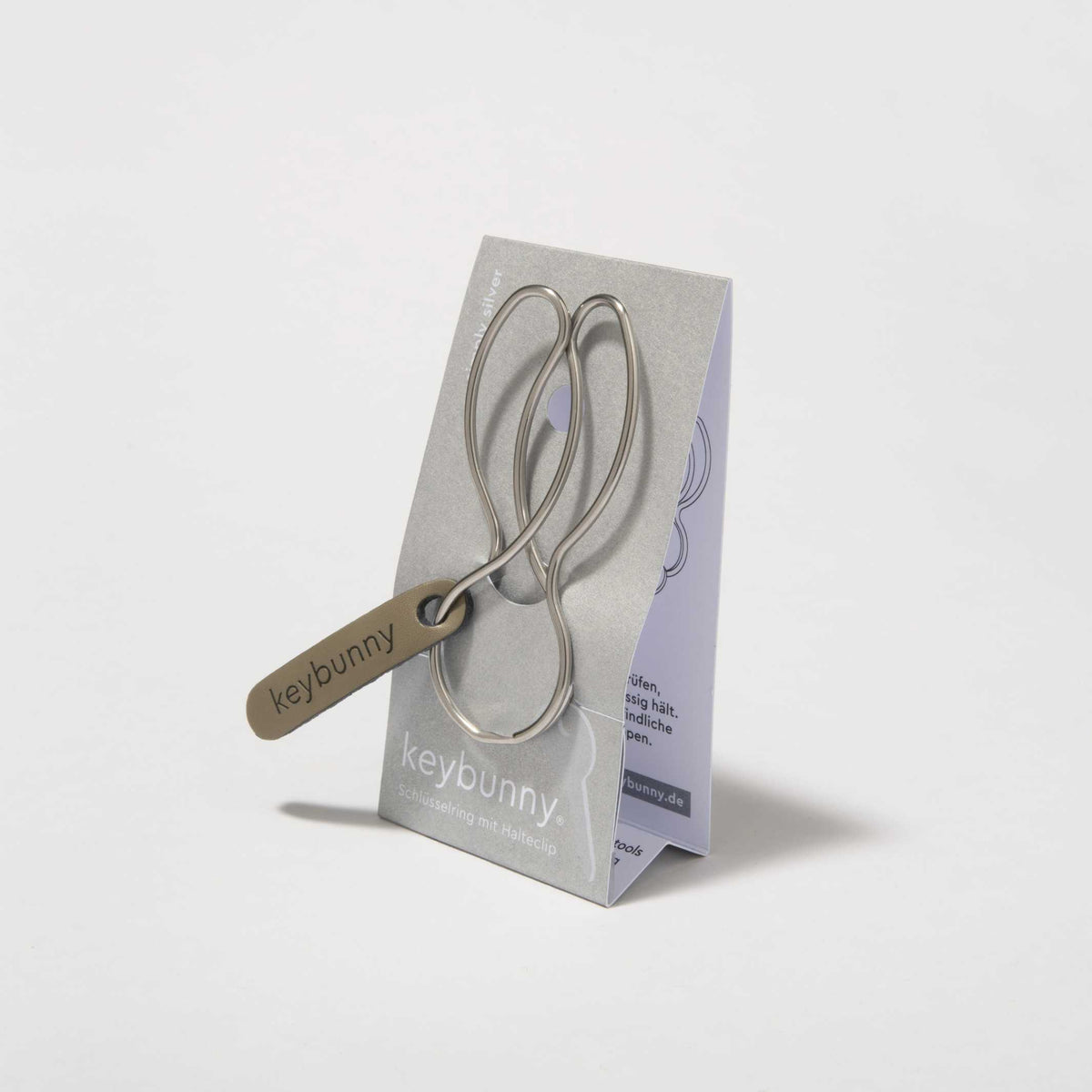 KEYBUNNY SIMPLY SILVER - Porte-clés avec clip de retenue | lapin clé