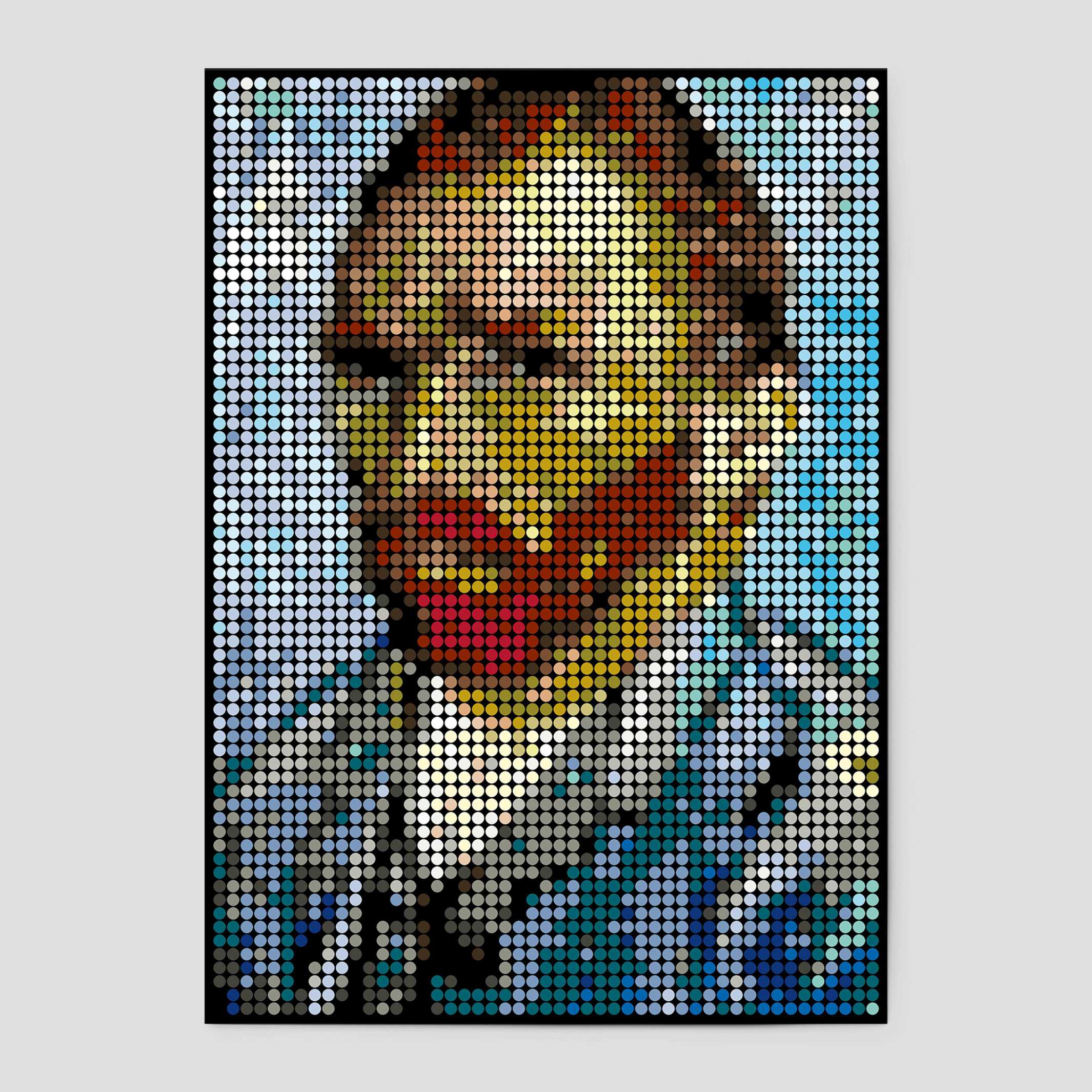 VINCENT PIXELART - Kleben nach Zahlen mit Stickern - 50x70 cm | dot on