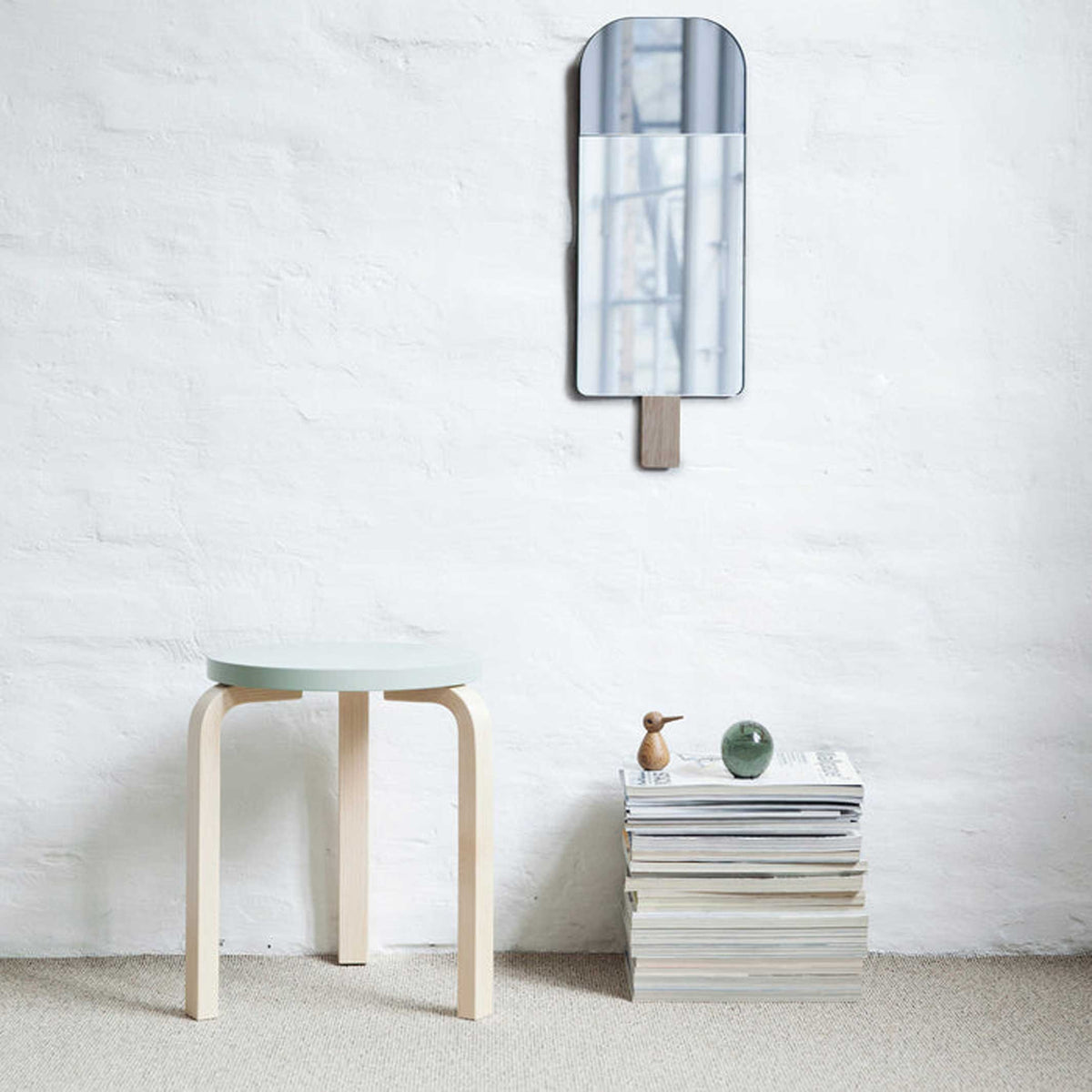 MIROIR À GLACE - Miroir mural gris - Nicole &amp; Tor Vitner Servé | Éléments EO Optimal