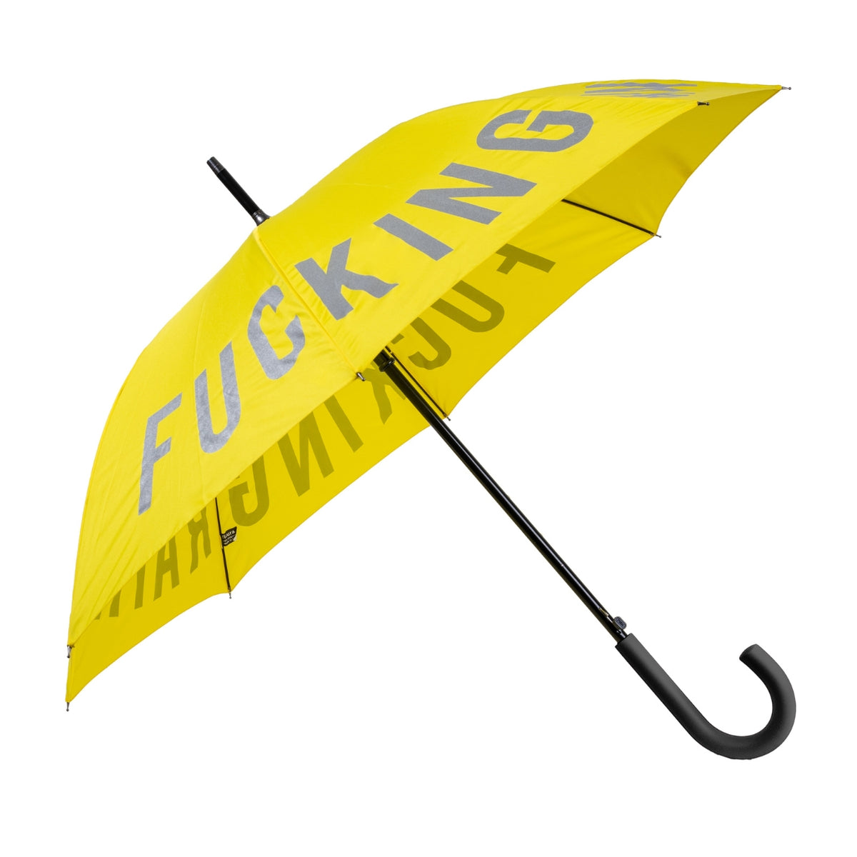 Umbrella "Fucking Rain" – Yellow · Statement · Ø 106 cm | Fisura
