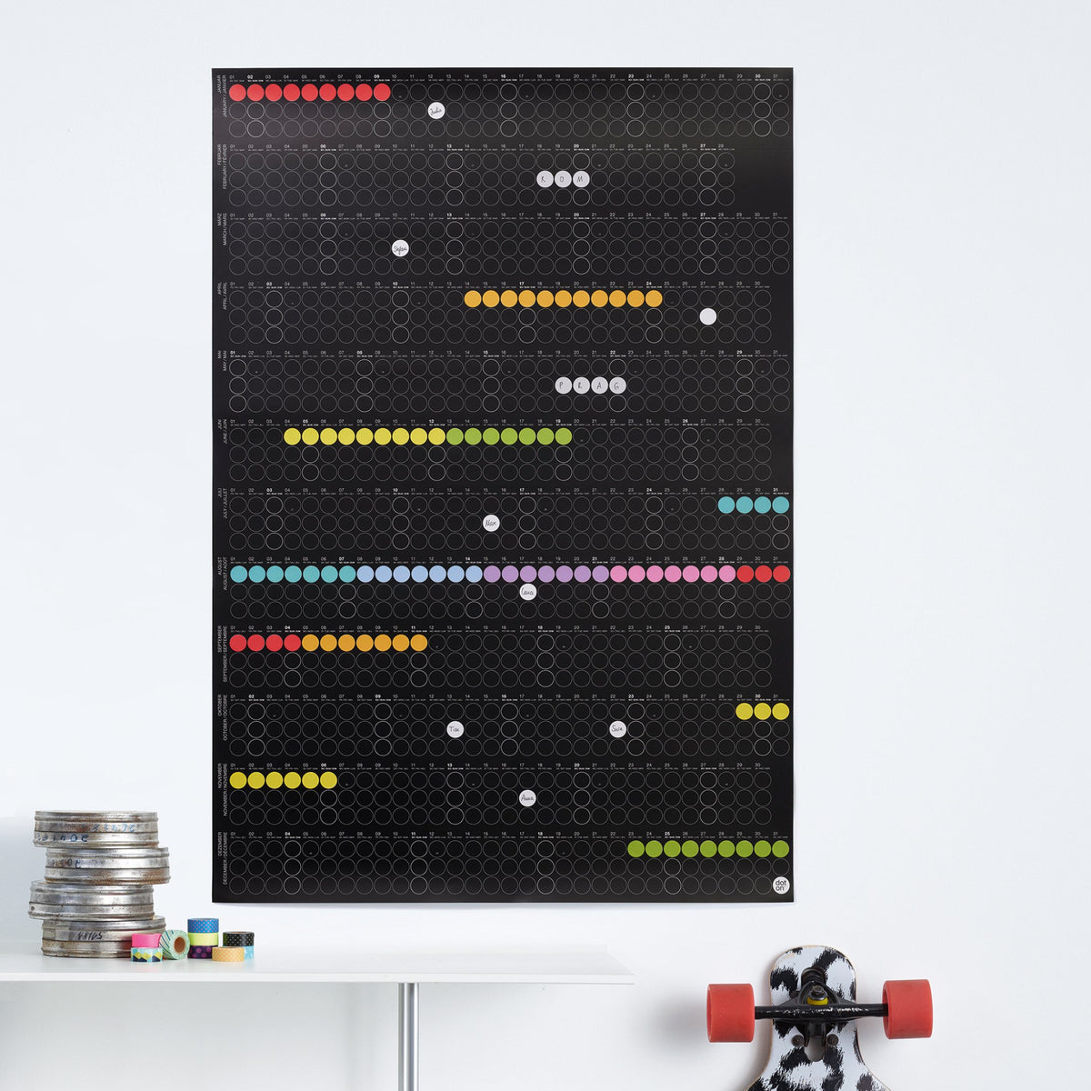 HIGH RAINBOW - Agenda annuel - Format portrait | point sur