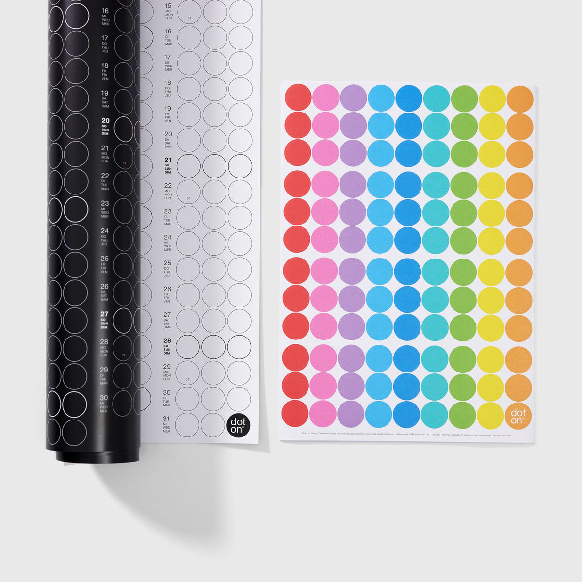 HIGH RAINBOW - Agenda annuel - Format portrait | point sur