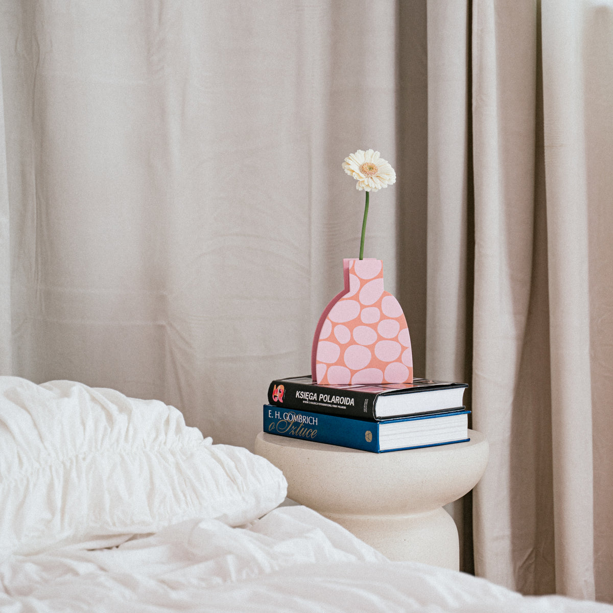 PINK STONES - Vase aus Holz - mit Glaseinsatz | milin