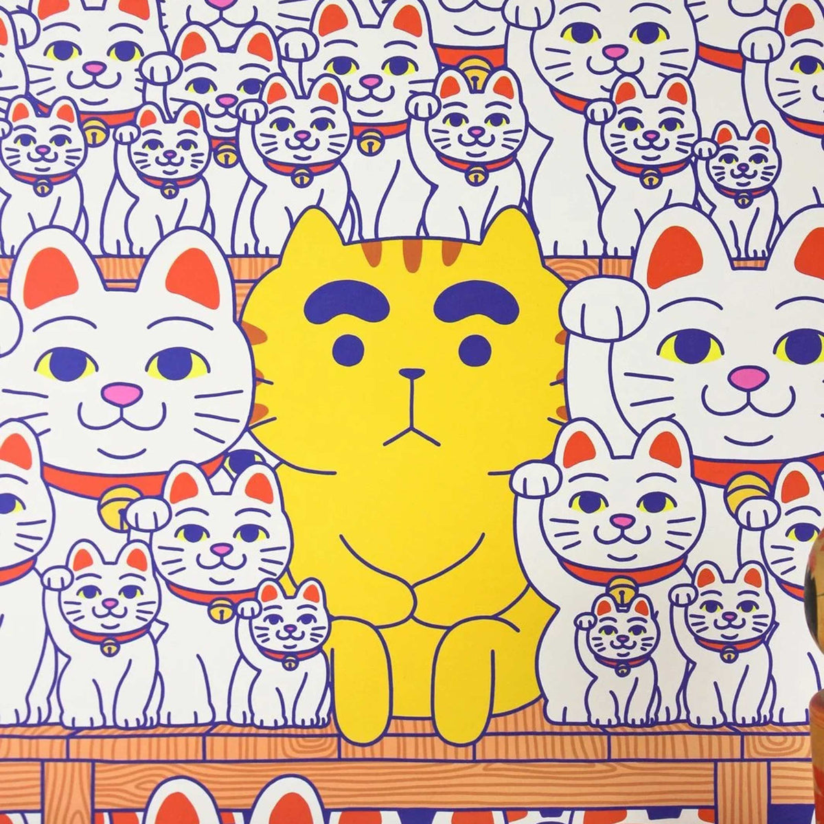 MANEKI-NEKO - Japanisches Glücks-Katzen Poster - 50x70 cm | Yeaaah! Studio