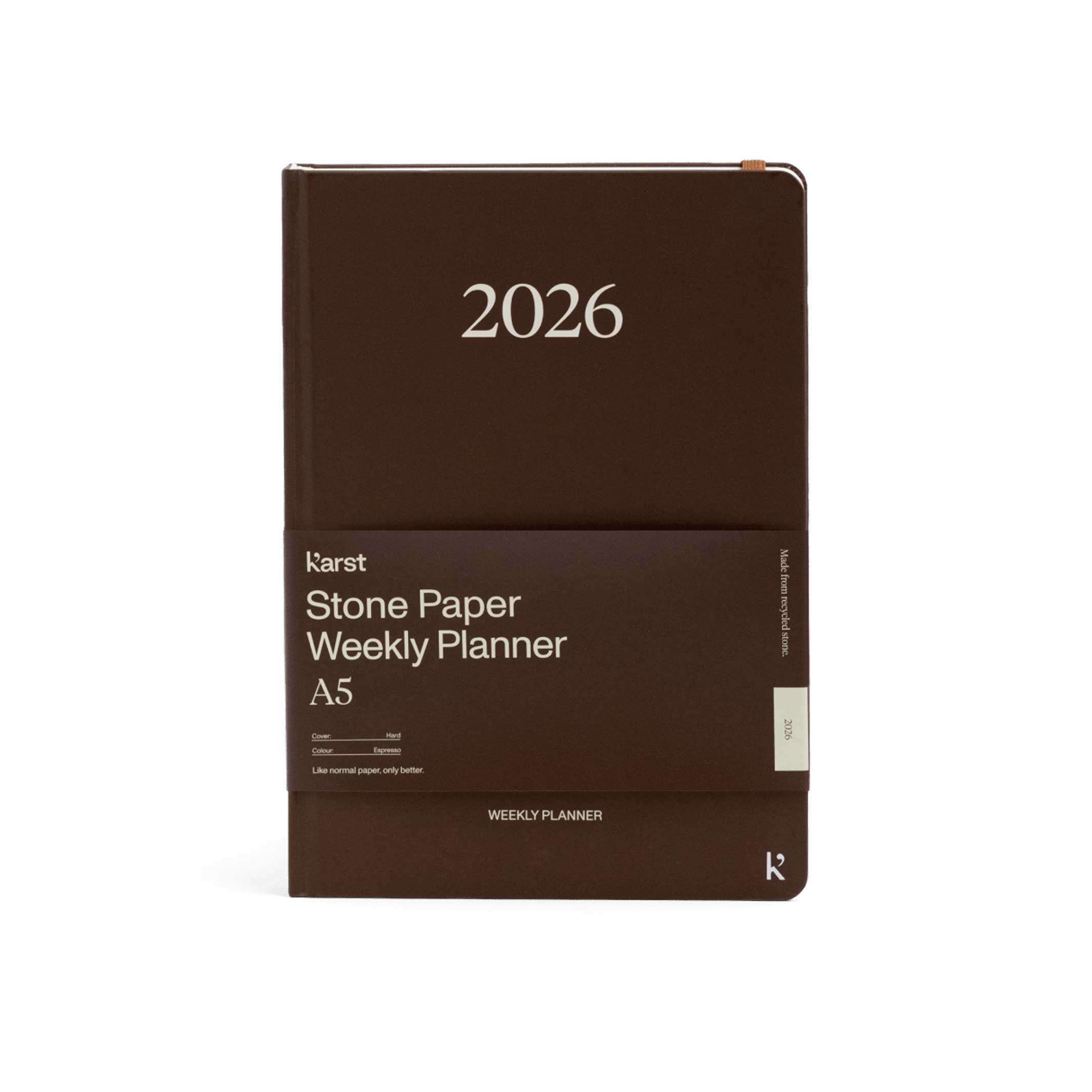 WEEKLY PLANNER 2026 ESPRESSO - Wochenplaner & Kalender - Hardcover A5 | KarstGoods