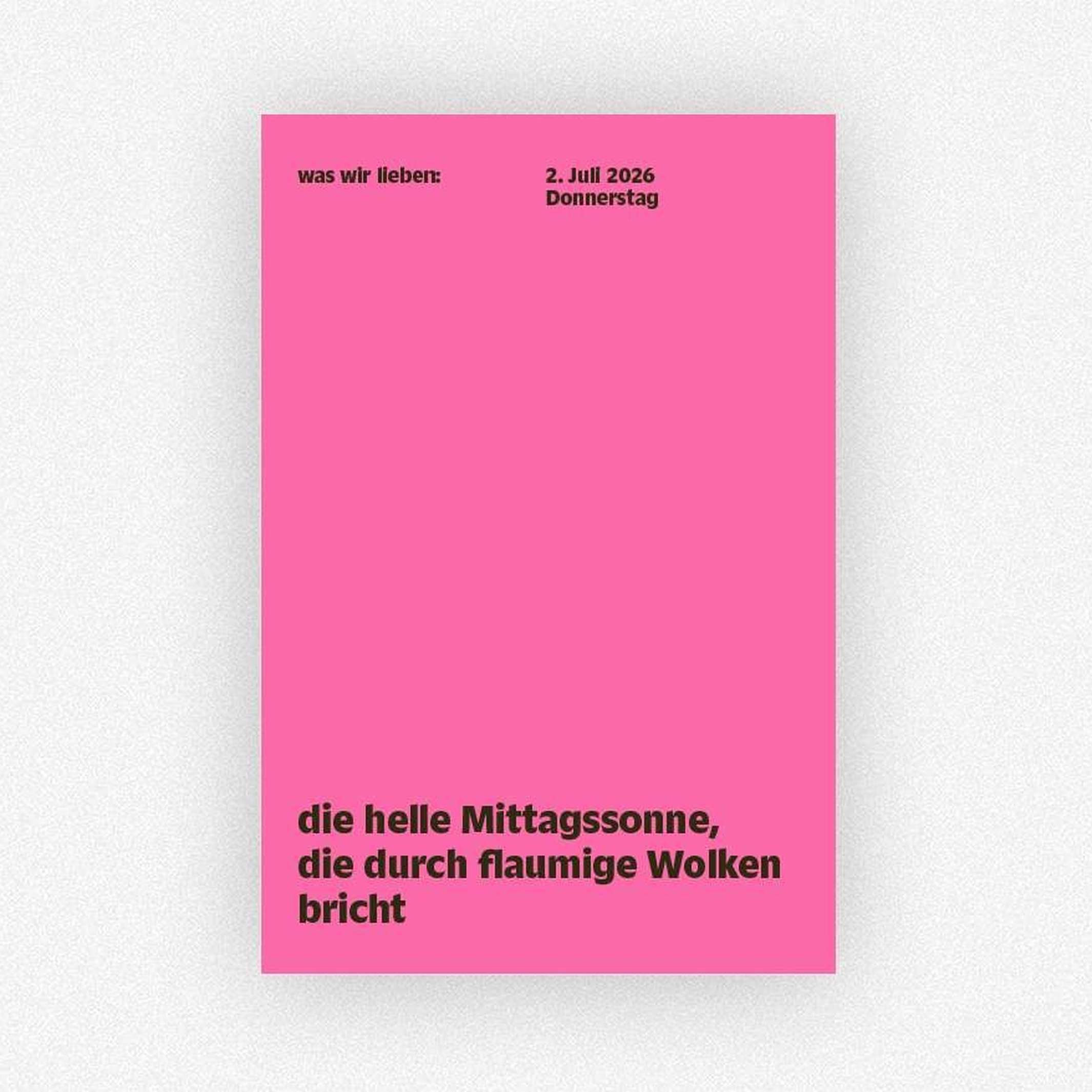 WAS WIR LIEBEN - Notiz-Kalender 2026 | Daniela Spinelli & Birte Spreuer | Hermann Schmidt Verlag