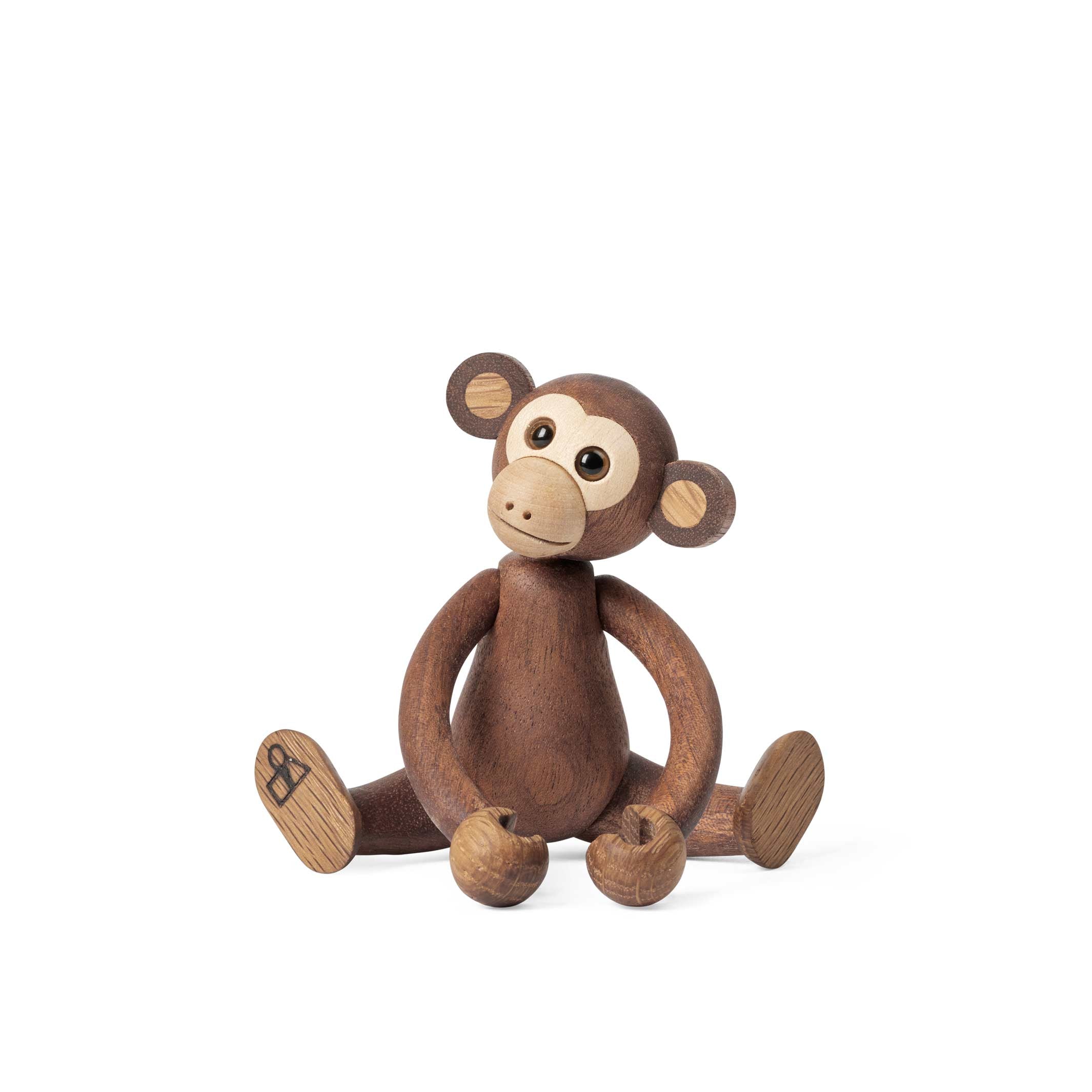 FLIP - mittelgroßer beweglicher Affe - Holz-Dekofigur 11 cm hoch | Chresten Sommer | Spring Copenhagen