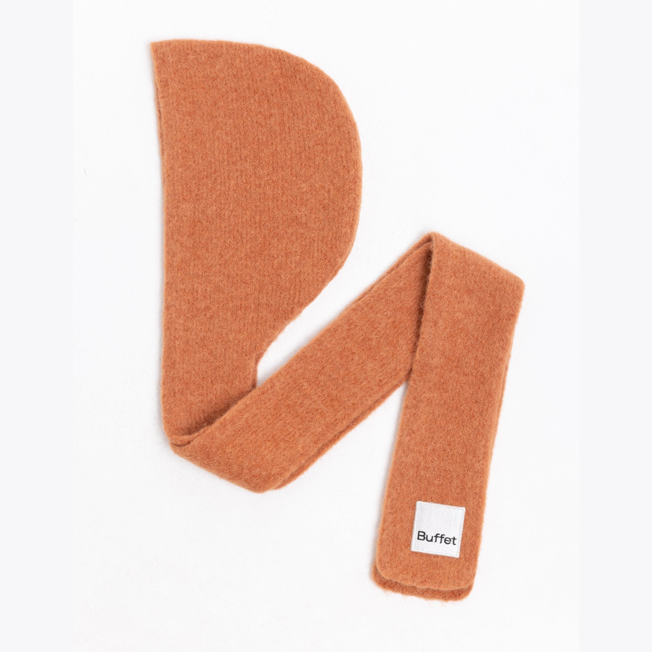 ALPACA - Balaclava with scarf - Rust | Buffet Clothing