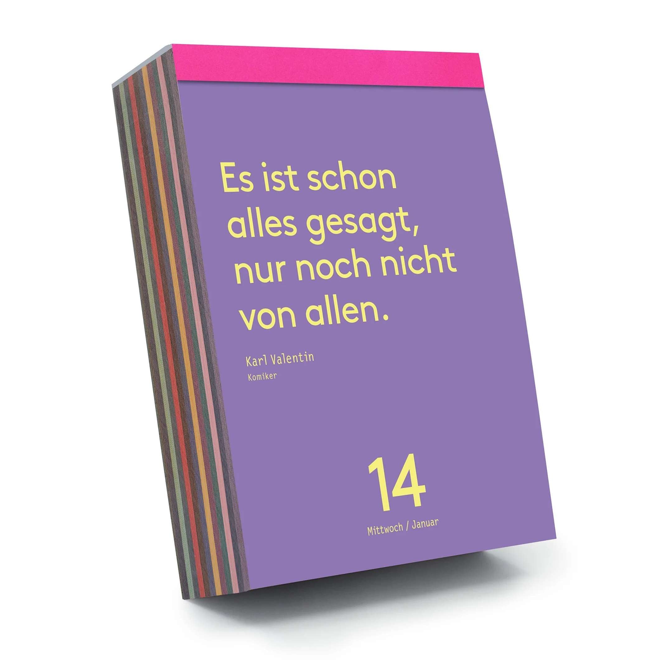 DENKPAUSE - Tischkalender 2026 - stabiler Karton-Aufsteller - 11,5x16 cm | seltmann+söhne