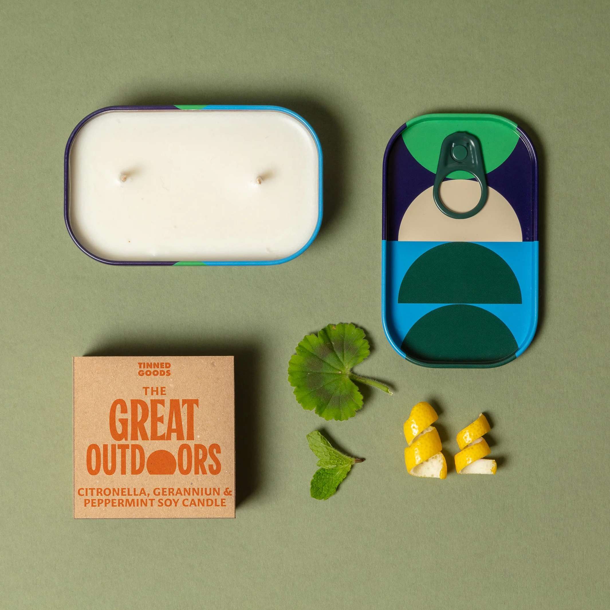 GREAT OUTDOORS - Tinned Goods - Citronella Soja Kerze | Block Design