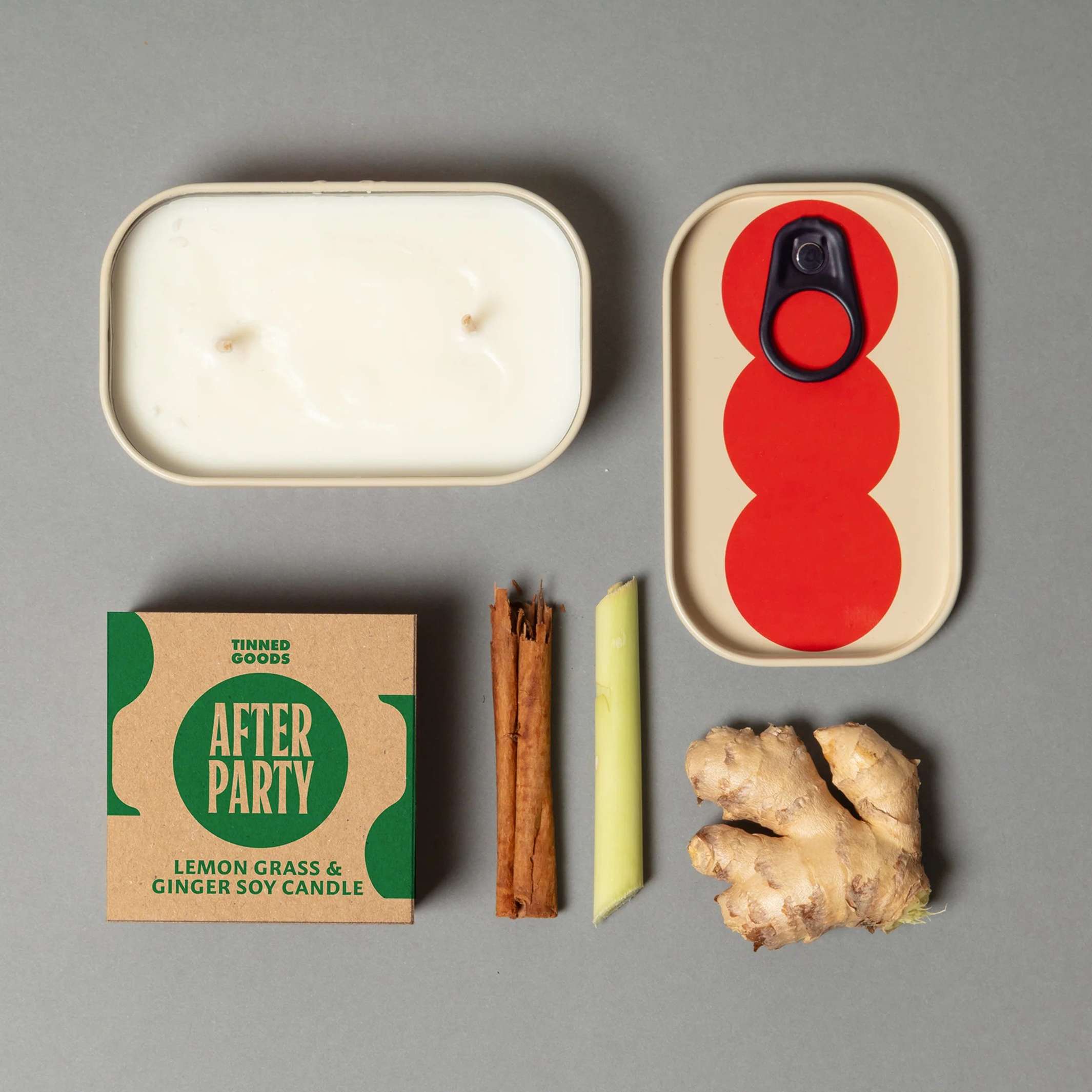 AFTER PARTY - Tinned Goods - Zitronengras & Ingwer Soja Kerze | Block Design