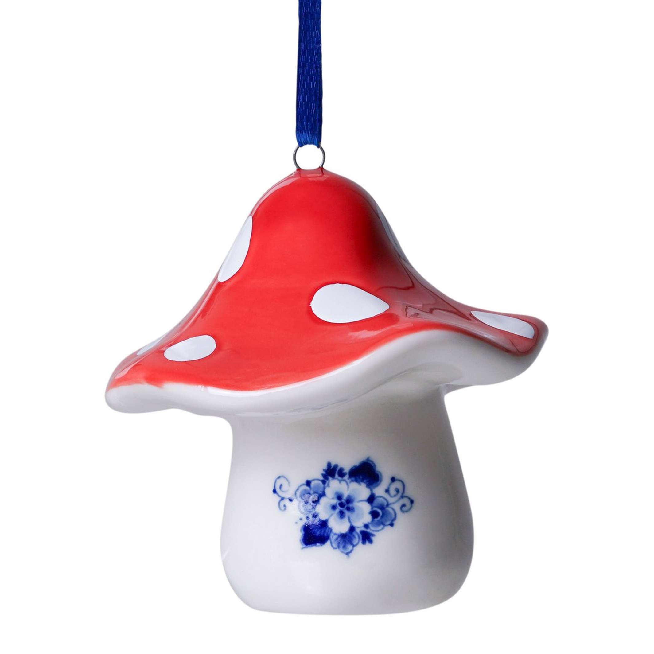 FLIEGENPILZ - Weihnachtsbaumschmuck - Keramik ca. 8 cm | Heinen Delfts Blauw