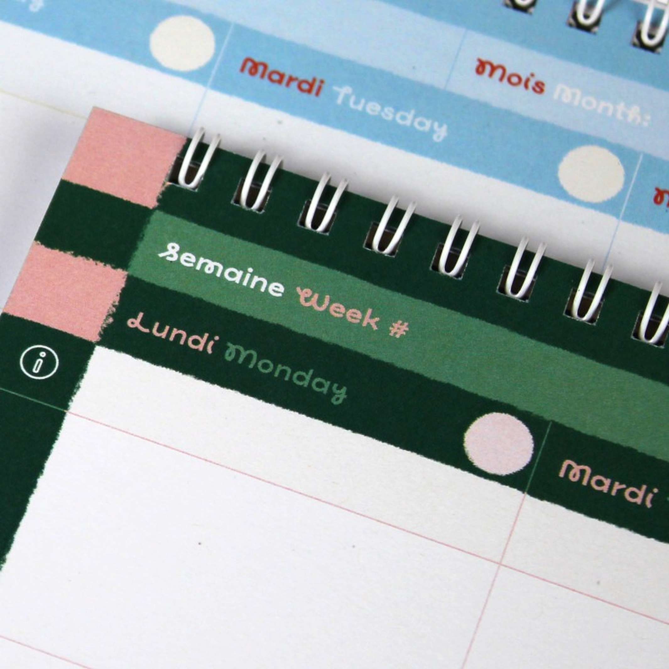 LE PLANNING HEBDO - zeitloser Wochen-Wand-Planer - 40x31 cm | Papier Tigre