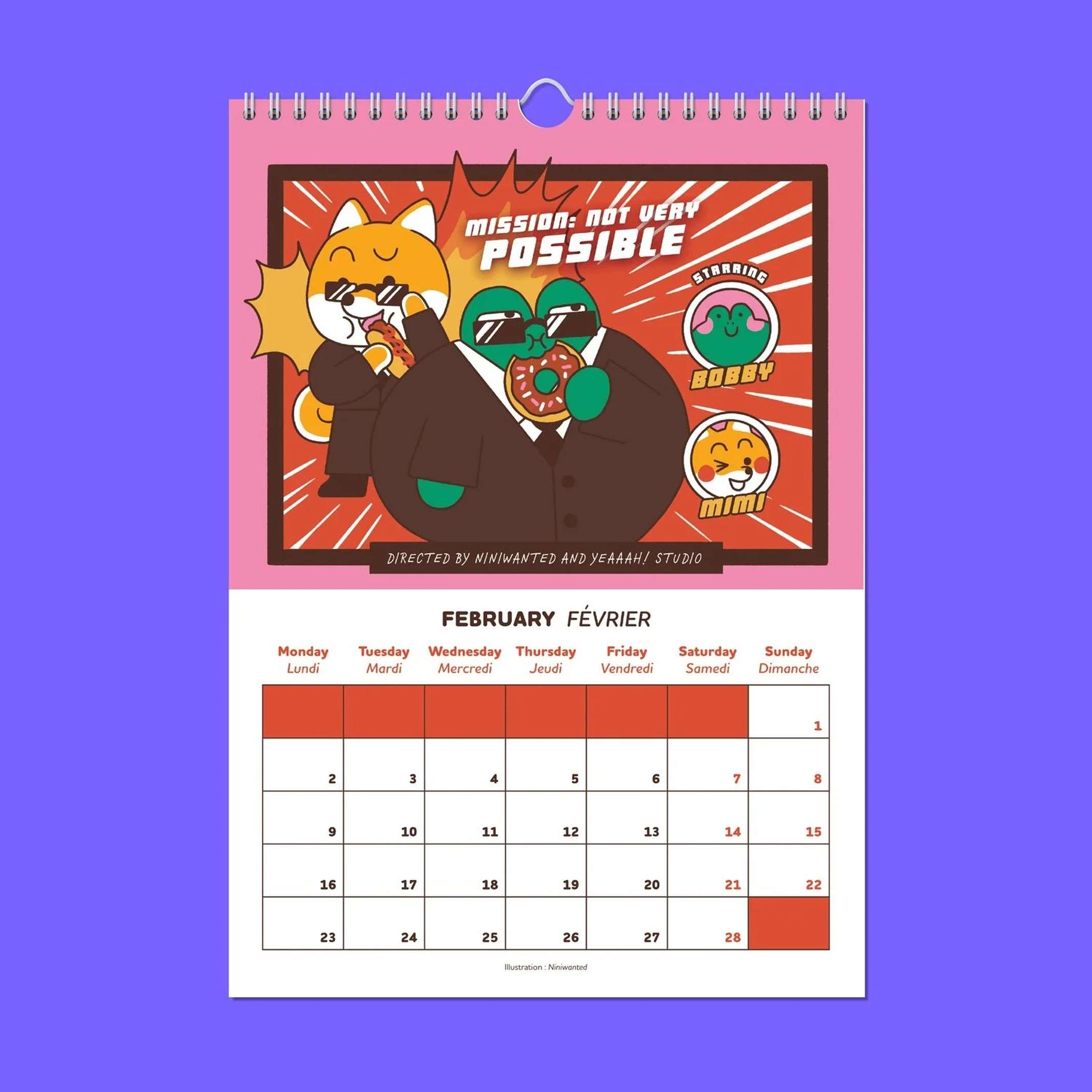 CALENDAR 2026 - Wandkalender Yeaaah! Studio x Niniwanted | Yeaaah! Studio