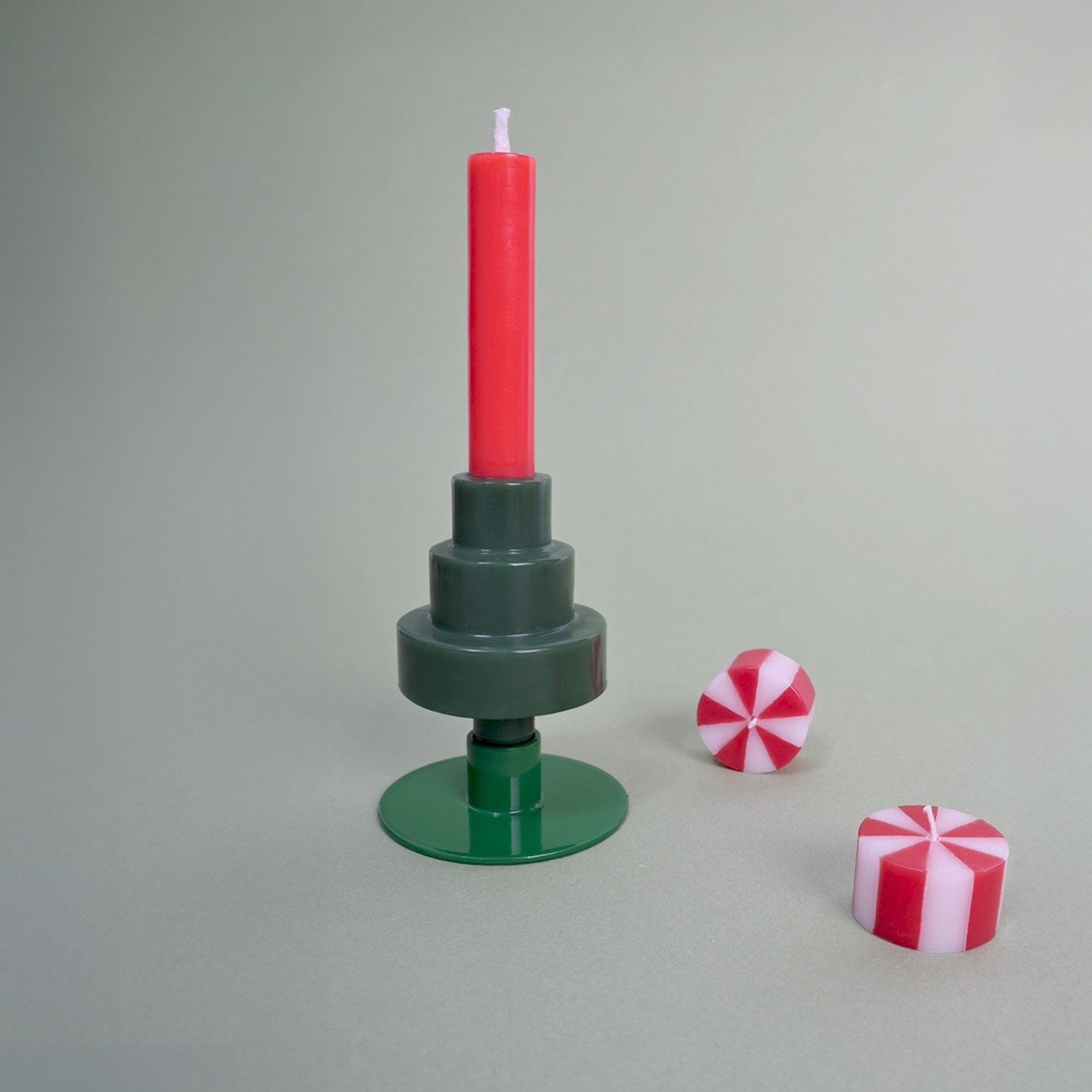 XMAS TREE CANDLE - Party Candle with Mini Pop Stand - approx. 13 cm high. | Not the girl who misses much