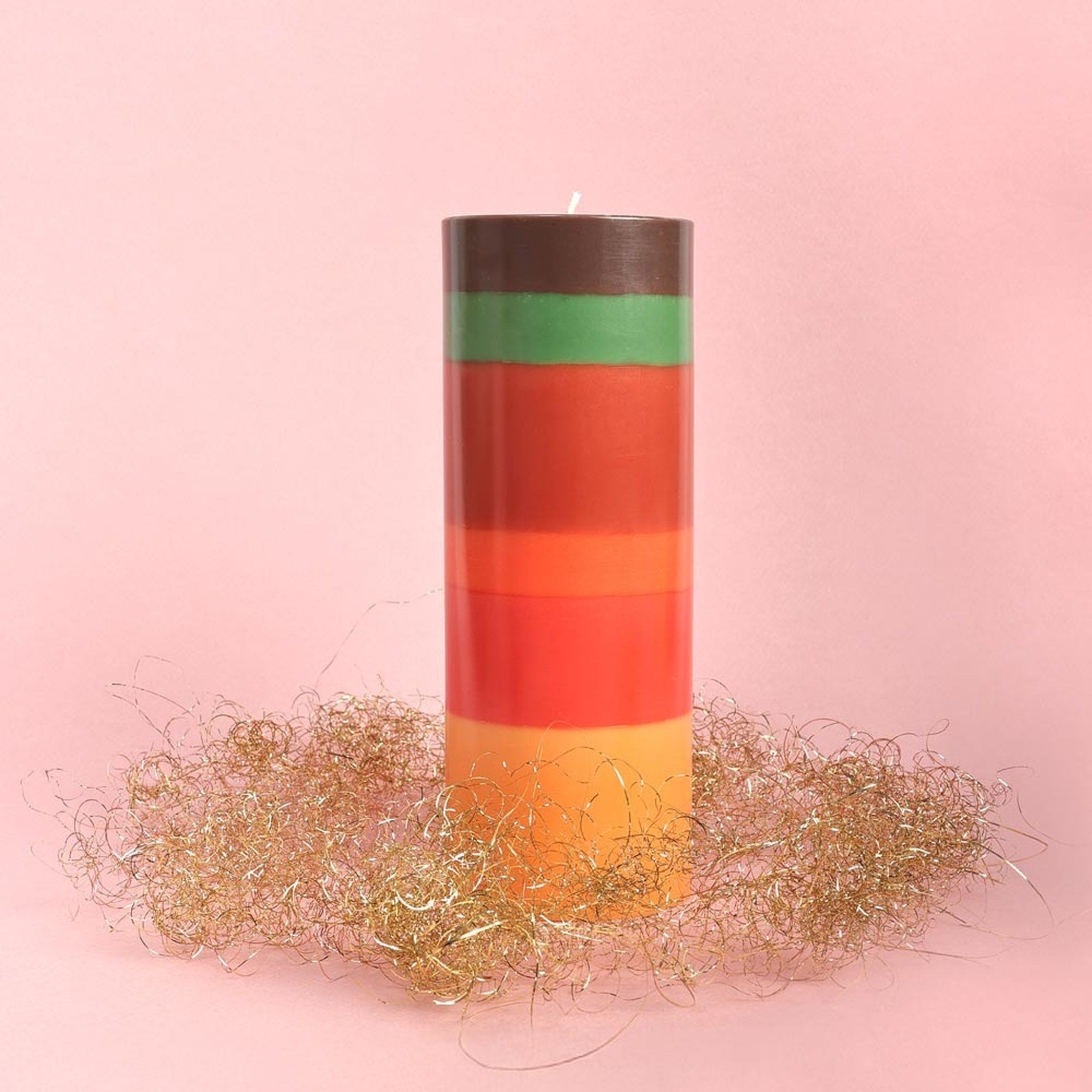 JOYFUL XMAS - Big Pillar Candle - 73 hrs burn time | not the girl who misses much