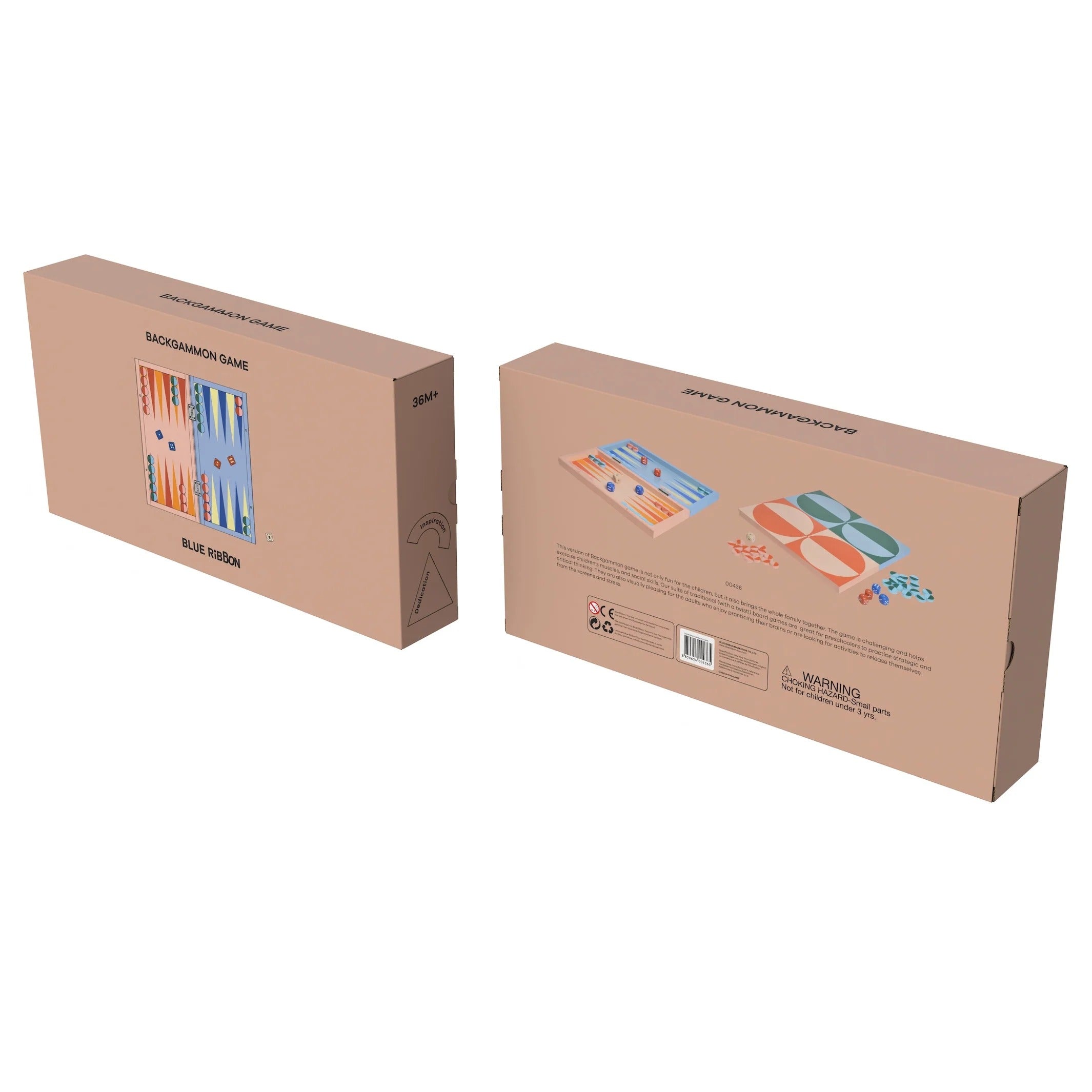 BACKGAMMON - farbiges Holz-Spiel | Blue Ribbon Toys