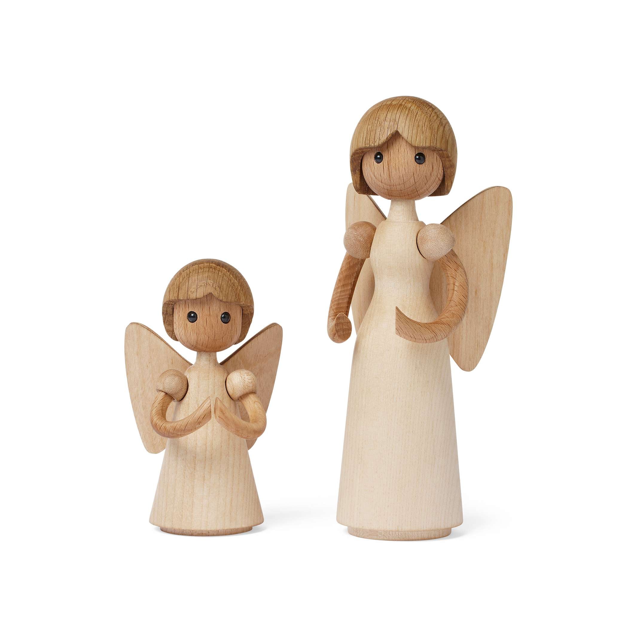 GLORIA - mittelgroßer Holz-Engel - Dekofigur ca. 15 cm hoch | Chresten Sommer | Spring Copenhagen