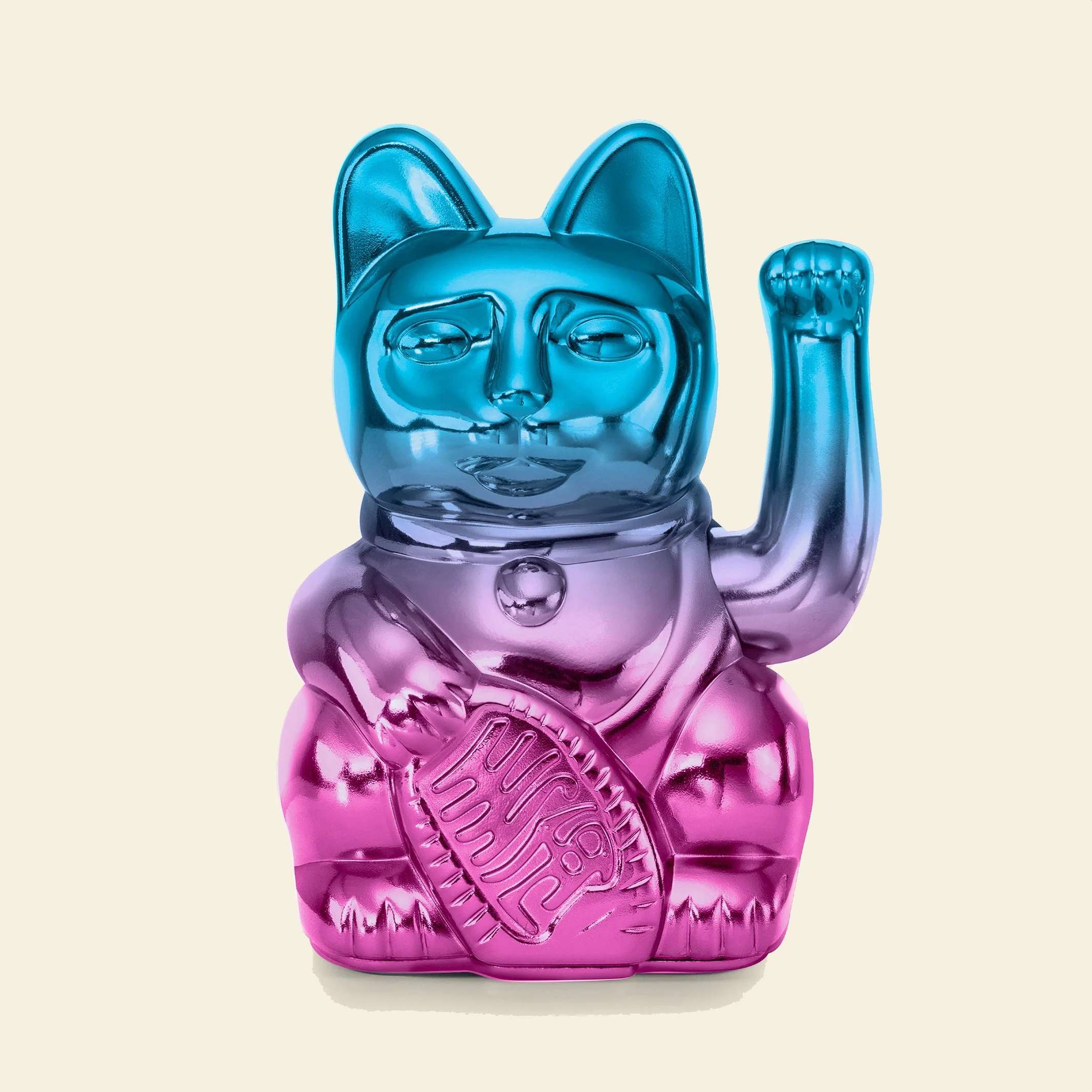 LUCKY CAT GAMING PLAYER 1 - Metallic-colored Japanese Waving Cat - Tal