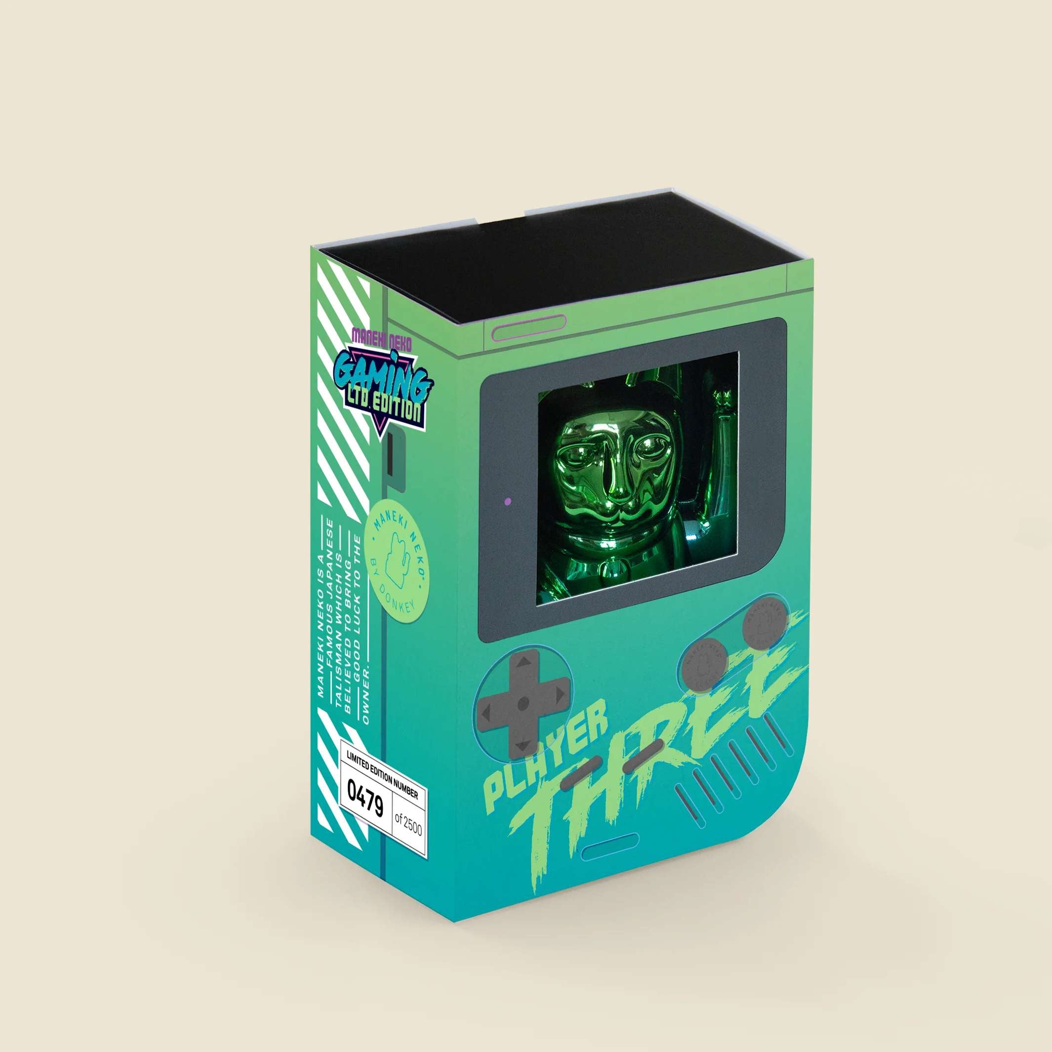 LUCKY CAT GAMING PLAYER 3 - metallicfarbige, japanische Winkekatze - Talisman & Glücksbringer | Donkey Products