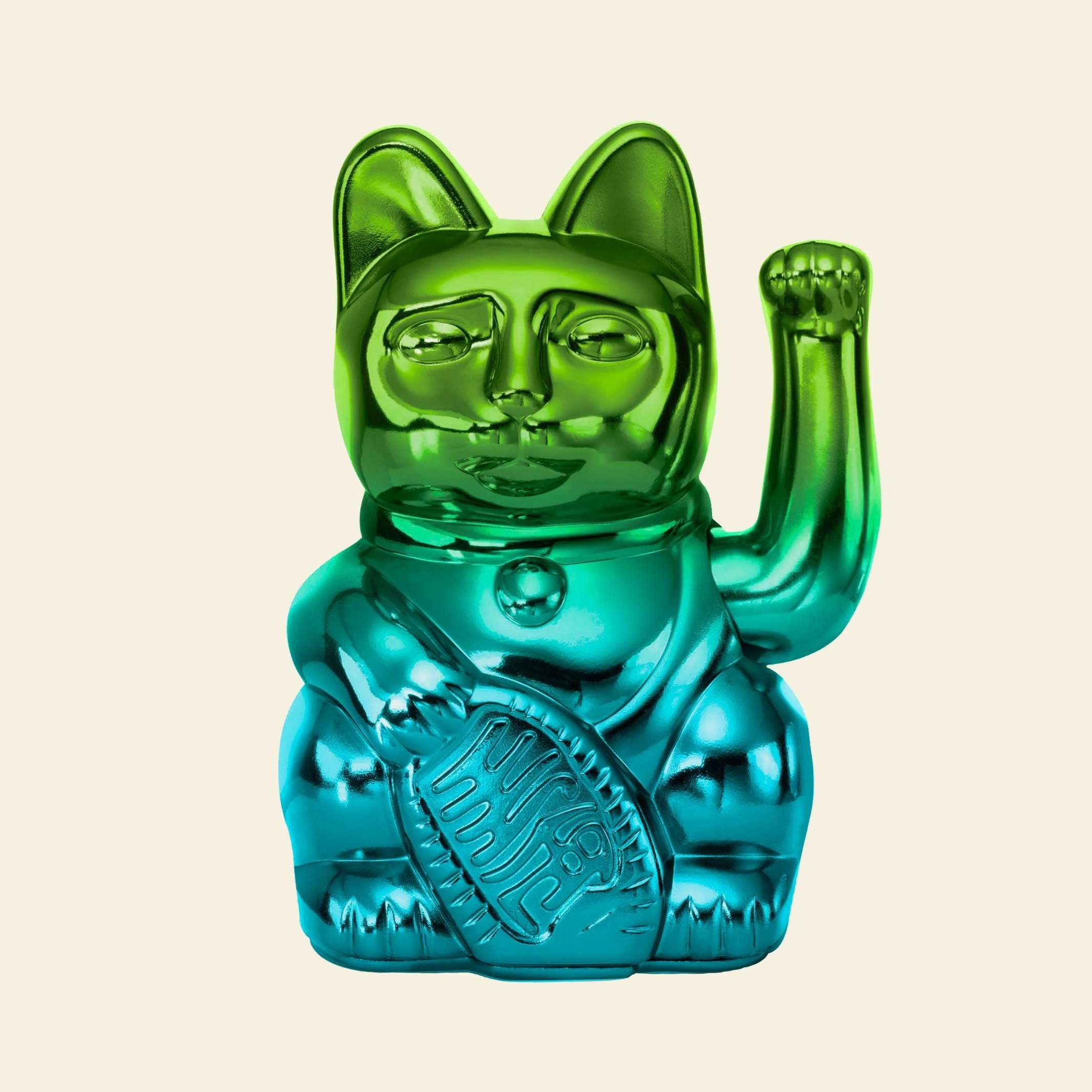 LUCKY CAT GAMING PLAYER 3 - Metallic-colored Japanese Waving Cat - Tal